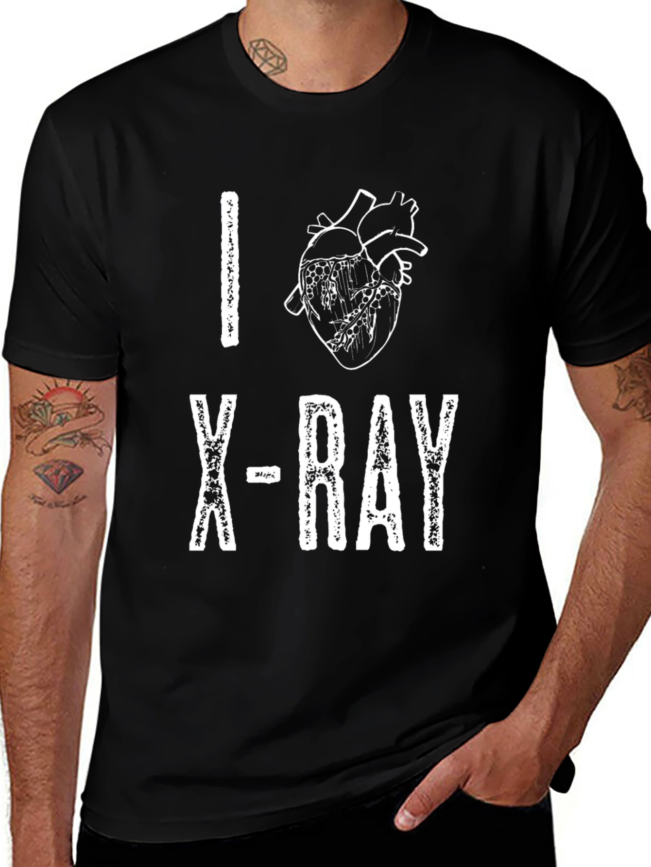 I Heart X-Ray Anatomy T-Shirt - Black Cotton Tee