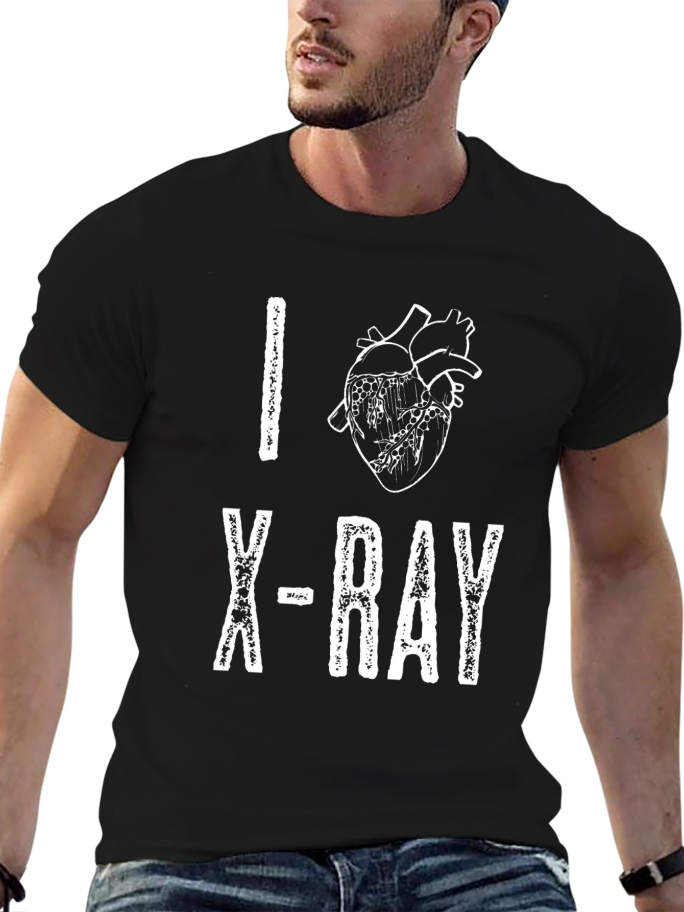 I Heart X-Ray Anatomy T-Shirt - Black Cotton Tee