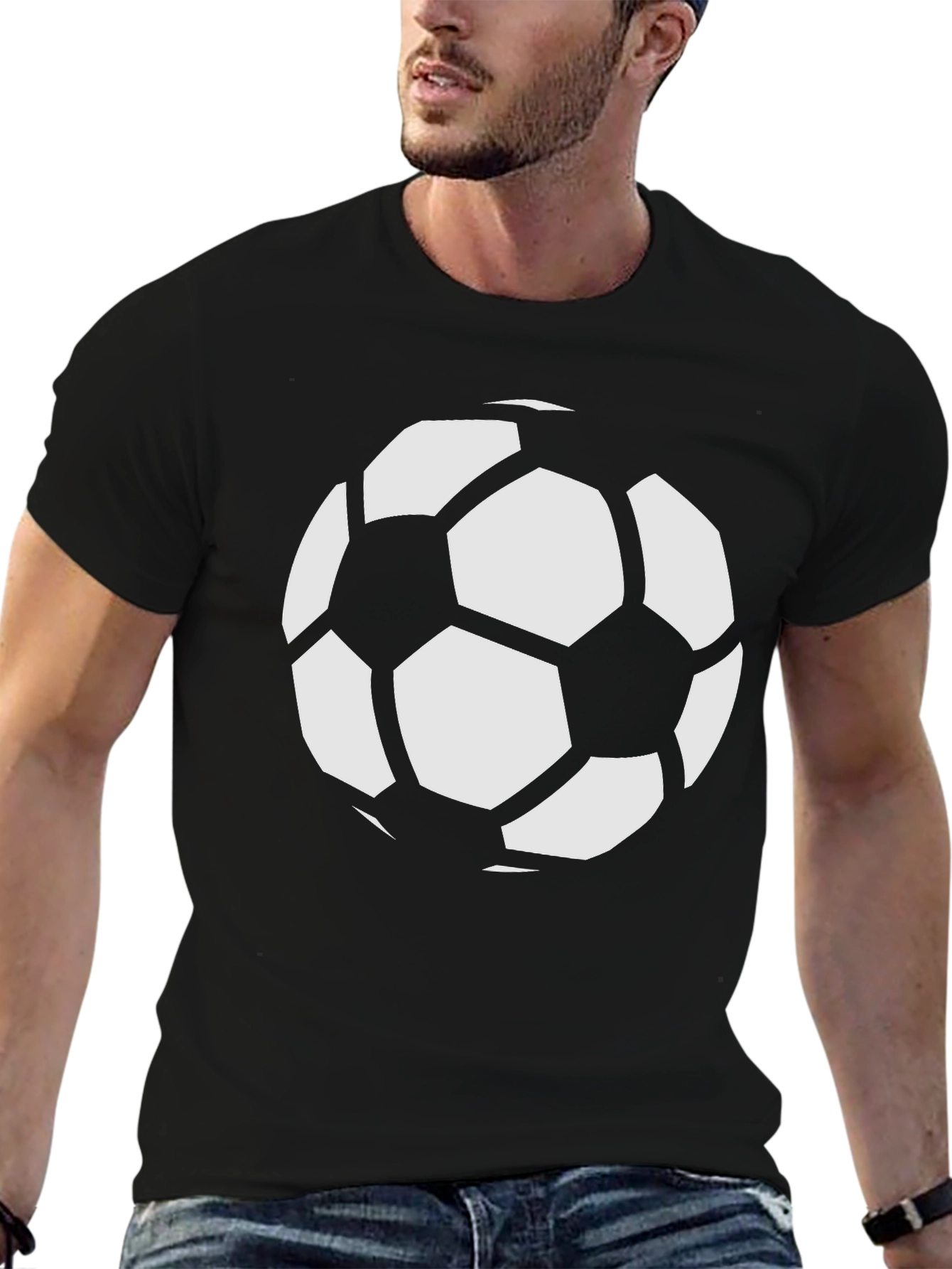 Soccer Ball Graphic Tee - Classic Black T-Shirt