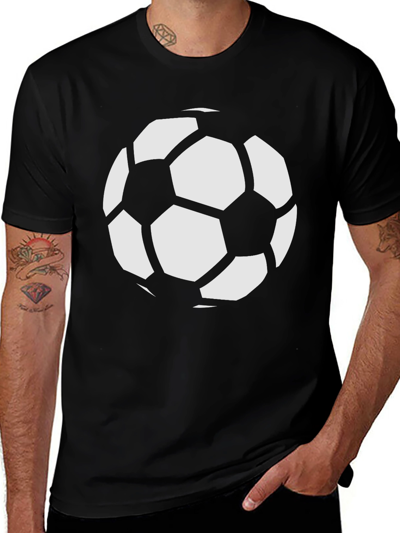Soccer Ball Graphic Tee - Classic Black T-Shirt