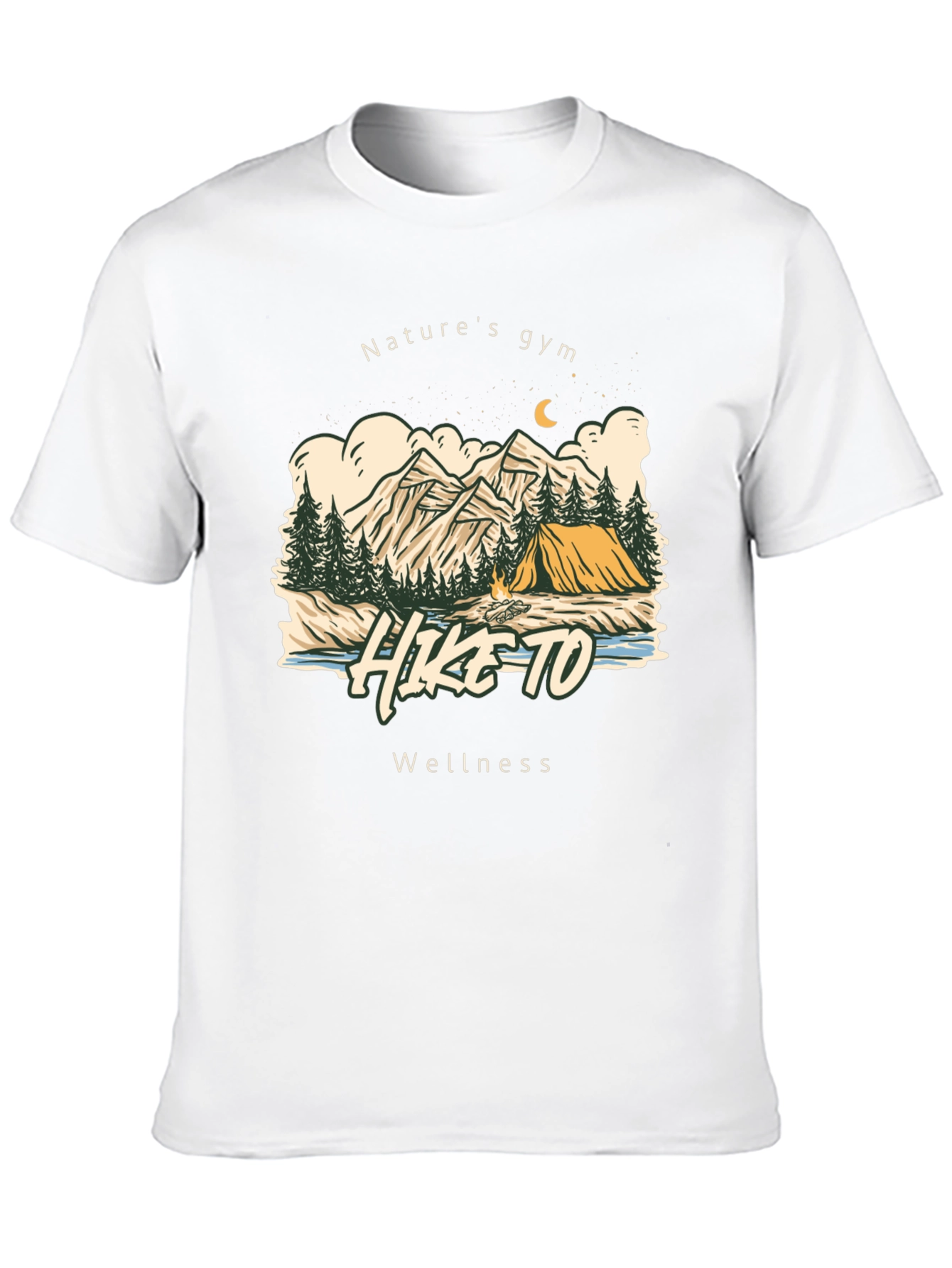 Natures Gym Hike To Wellness Black T-Shirt