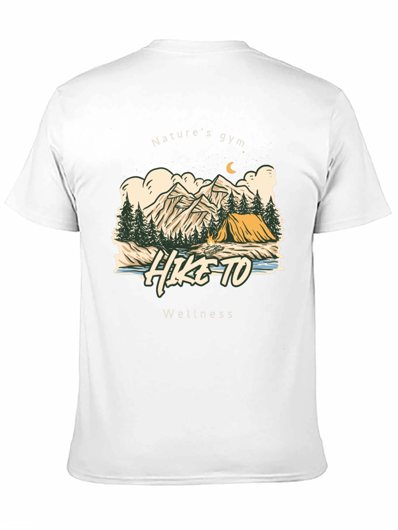 Natures Gym Hike To Wellness Black T-Shirt