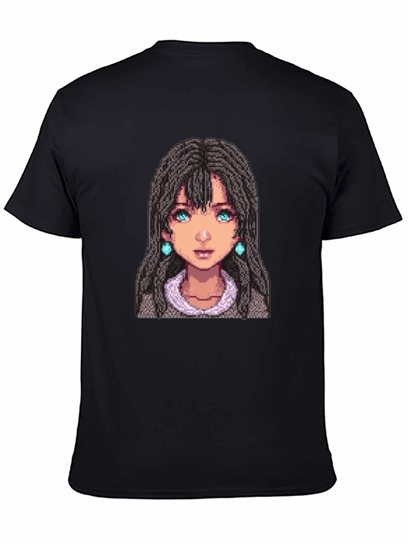 Pixel Art Character Black T-Shirt
