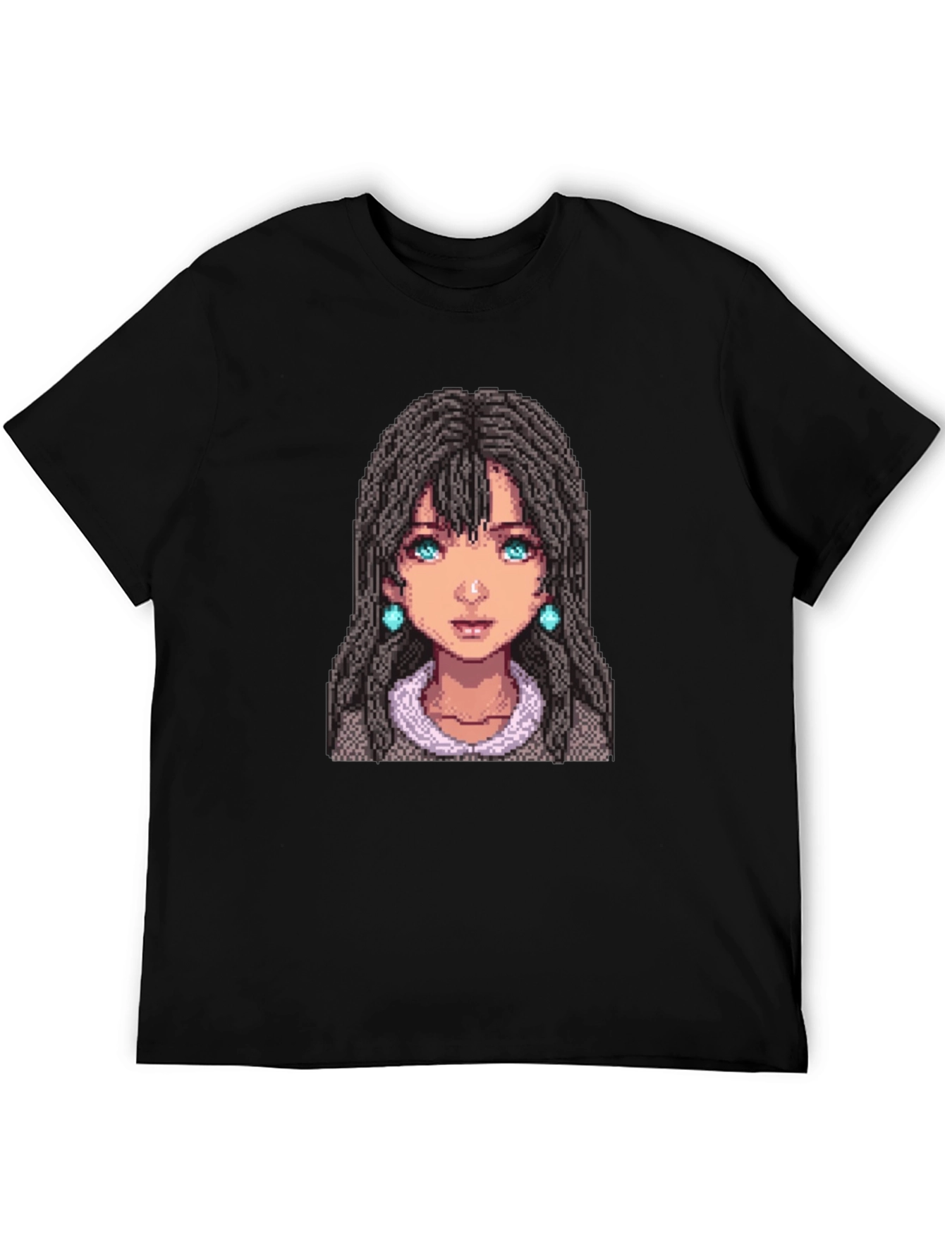 Pixel Art Character Black T-Shirt