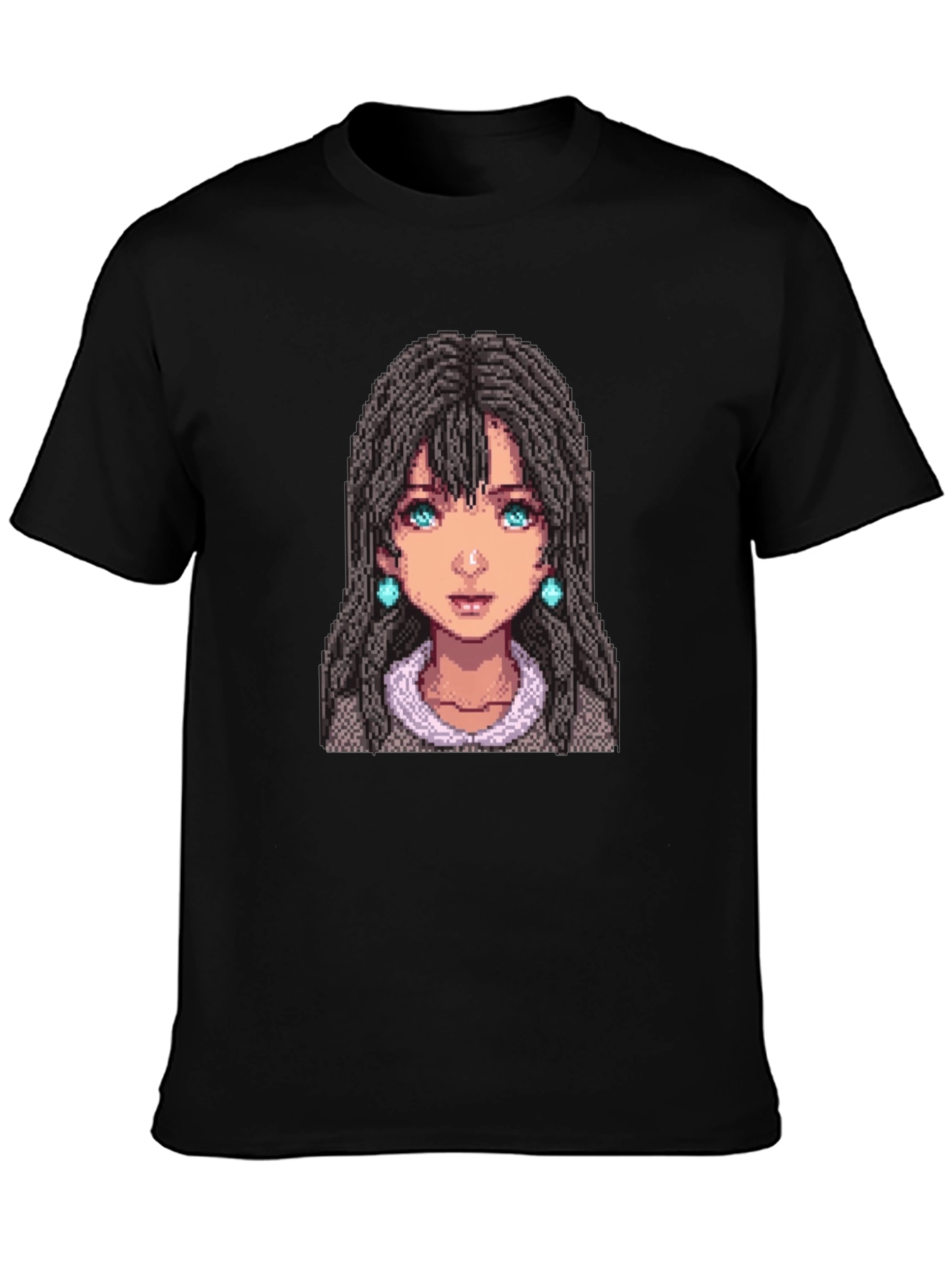 Pixel Art Character Black T-Shirt