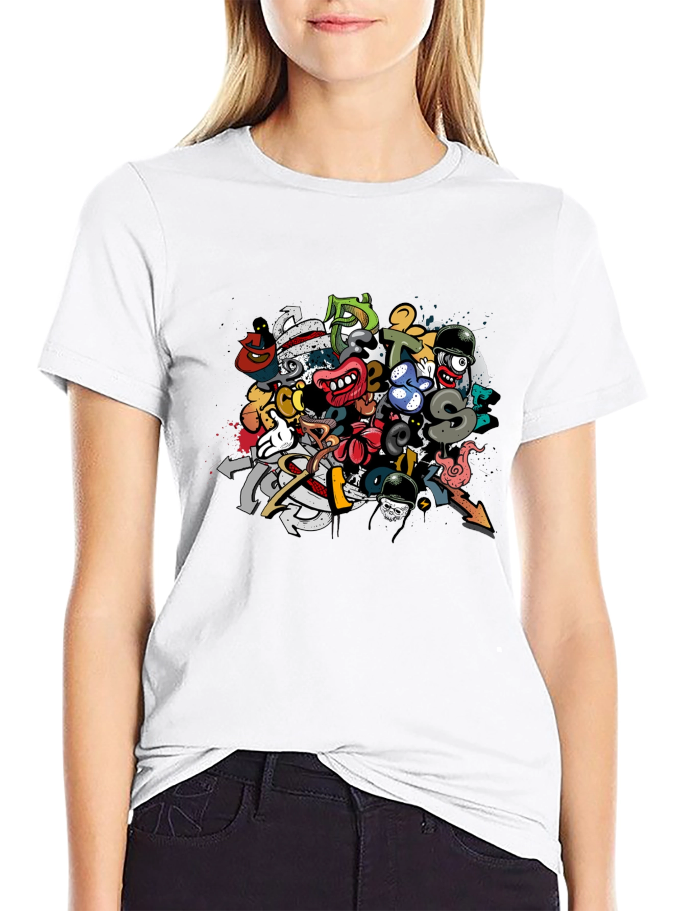 Bold Graffiti Art T-Shirt - Unique Graphic Tee