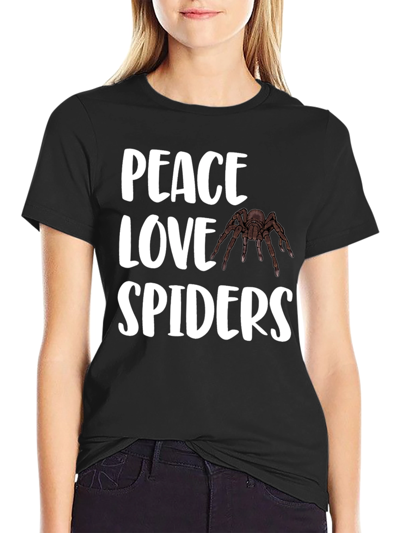 Peace Love Spiders T-Shirt - Arachnid Lover Tee