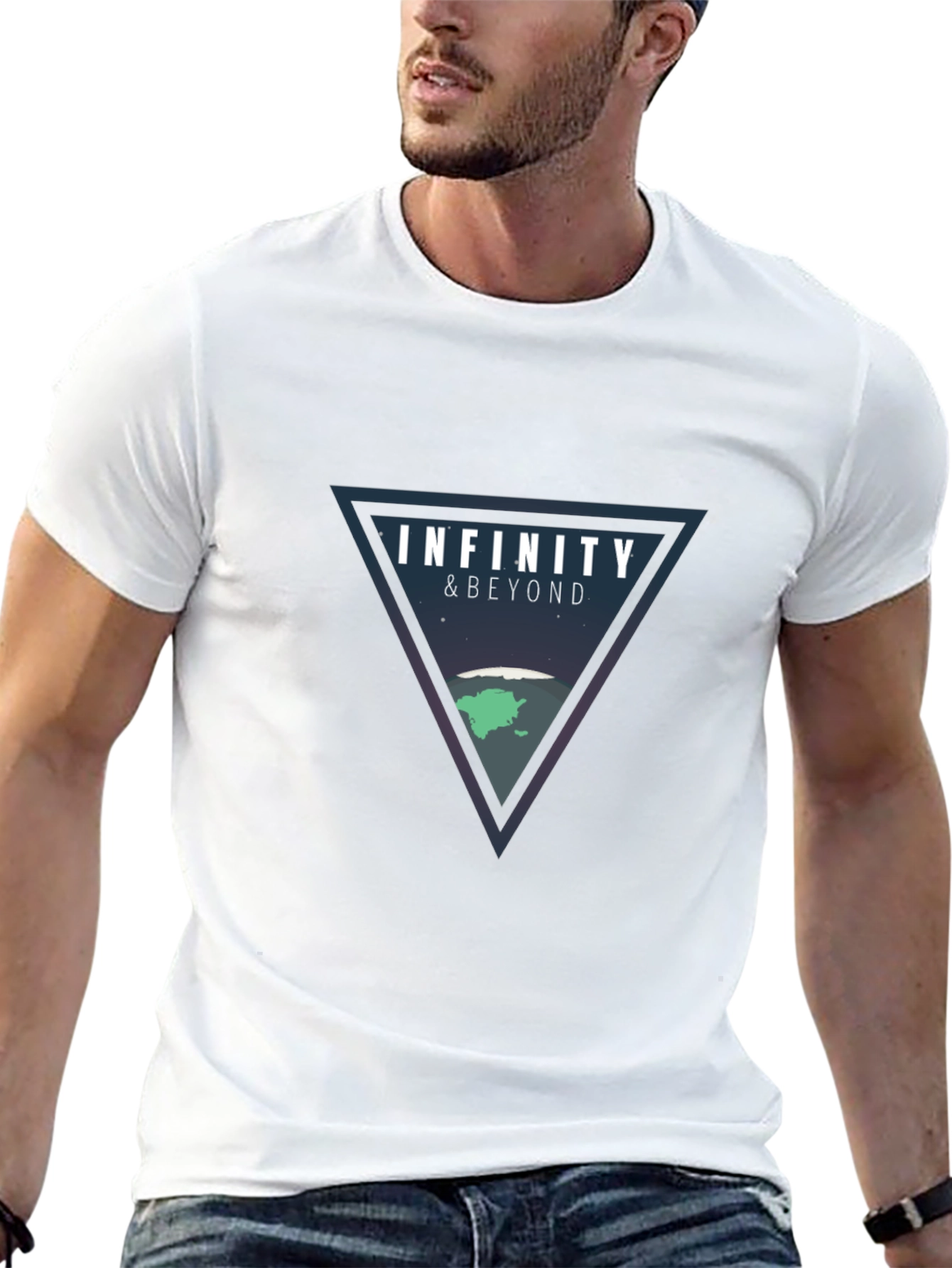 Infinity & Beyond Graphic Tee - Black Cotton Blend