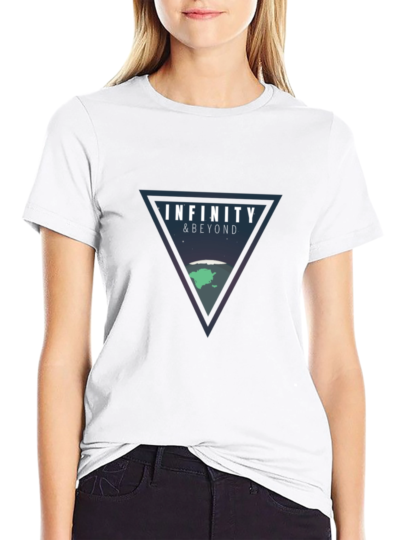 Infinity & Beyond Graphic Tee - Black Cotton Blend