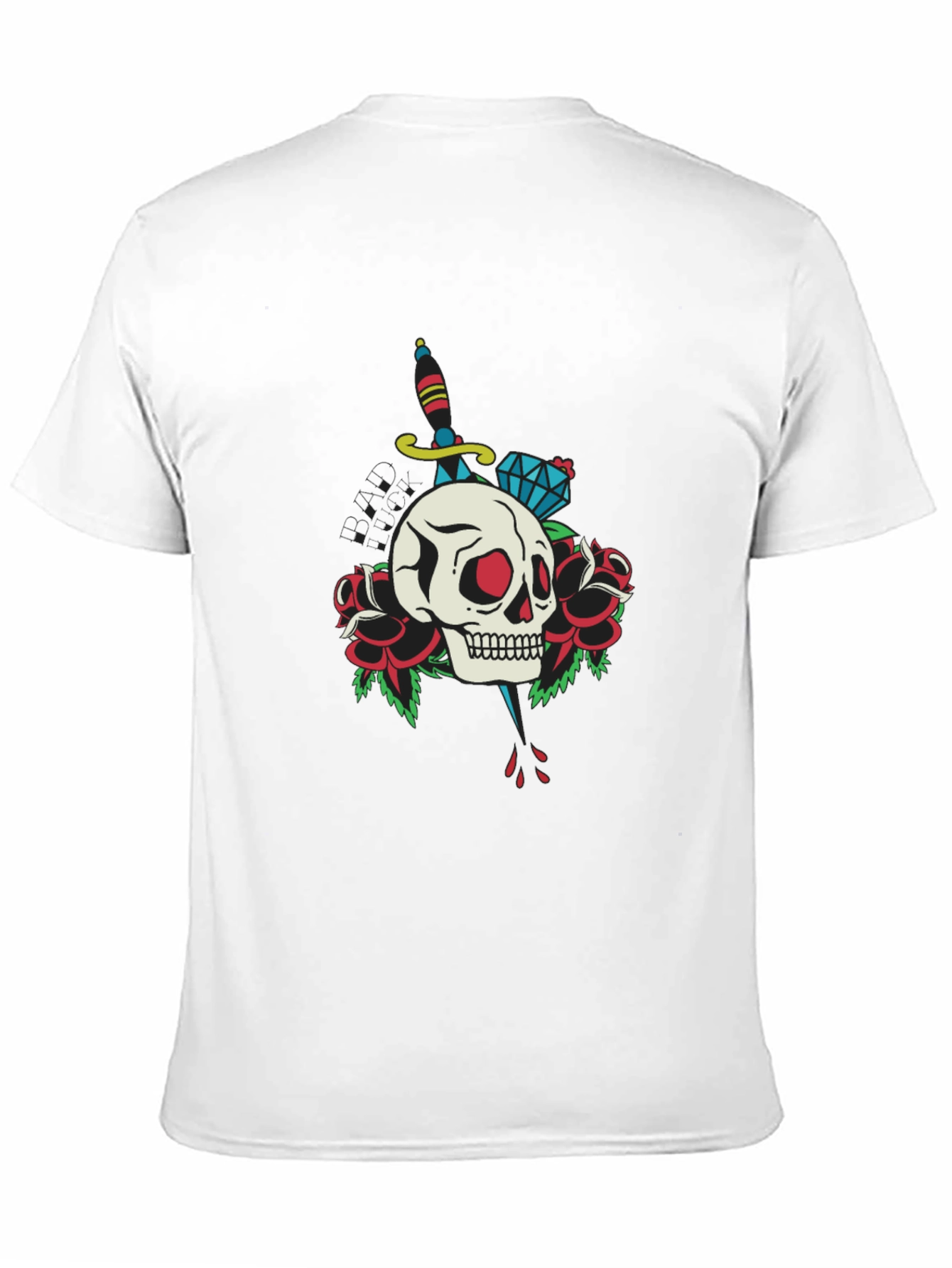 Skull Dagger & Rose Graphic Tee