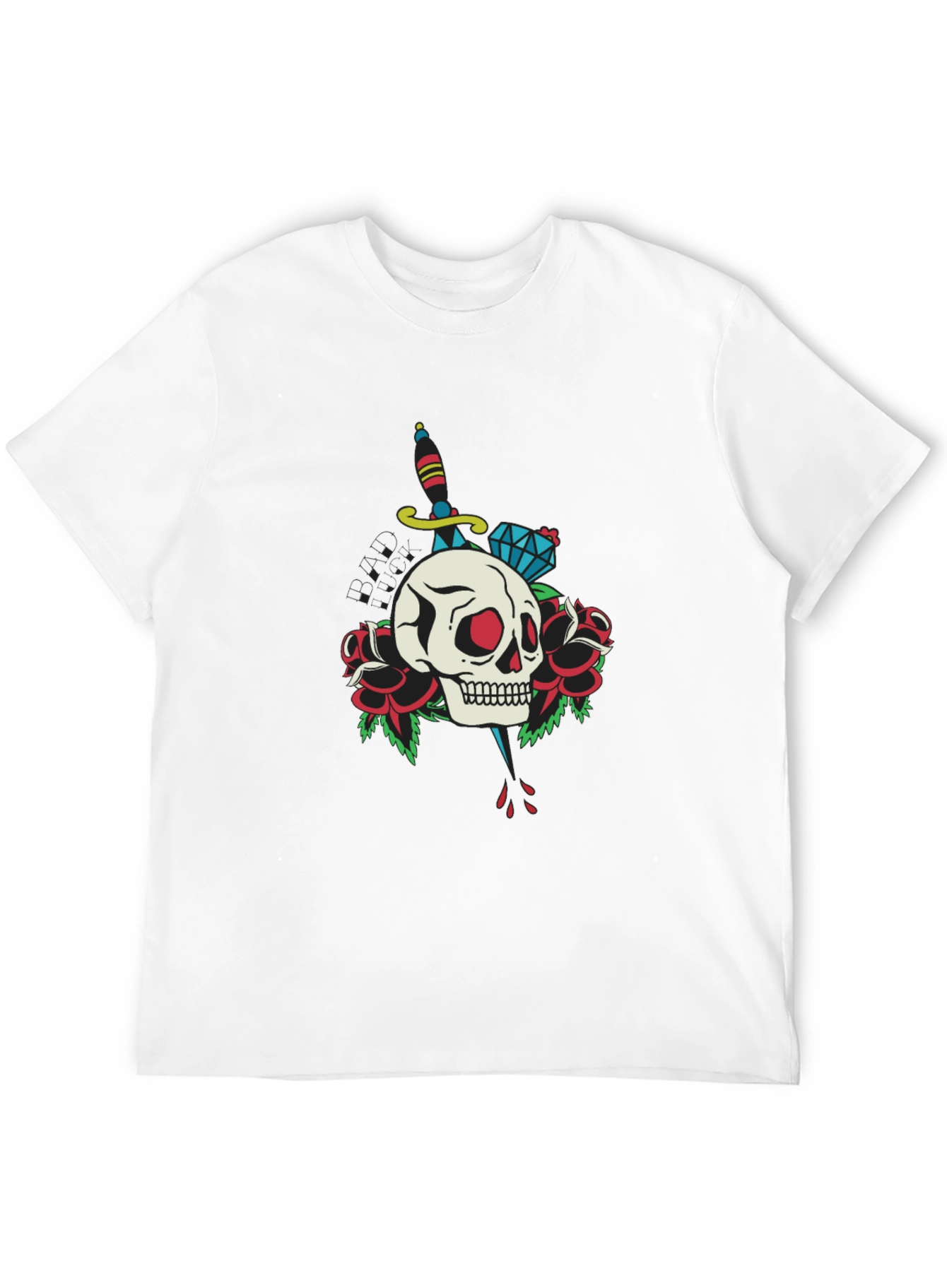 Skull Dagger & Rose Graphic Tee