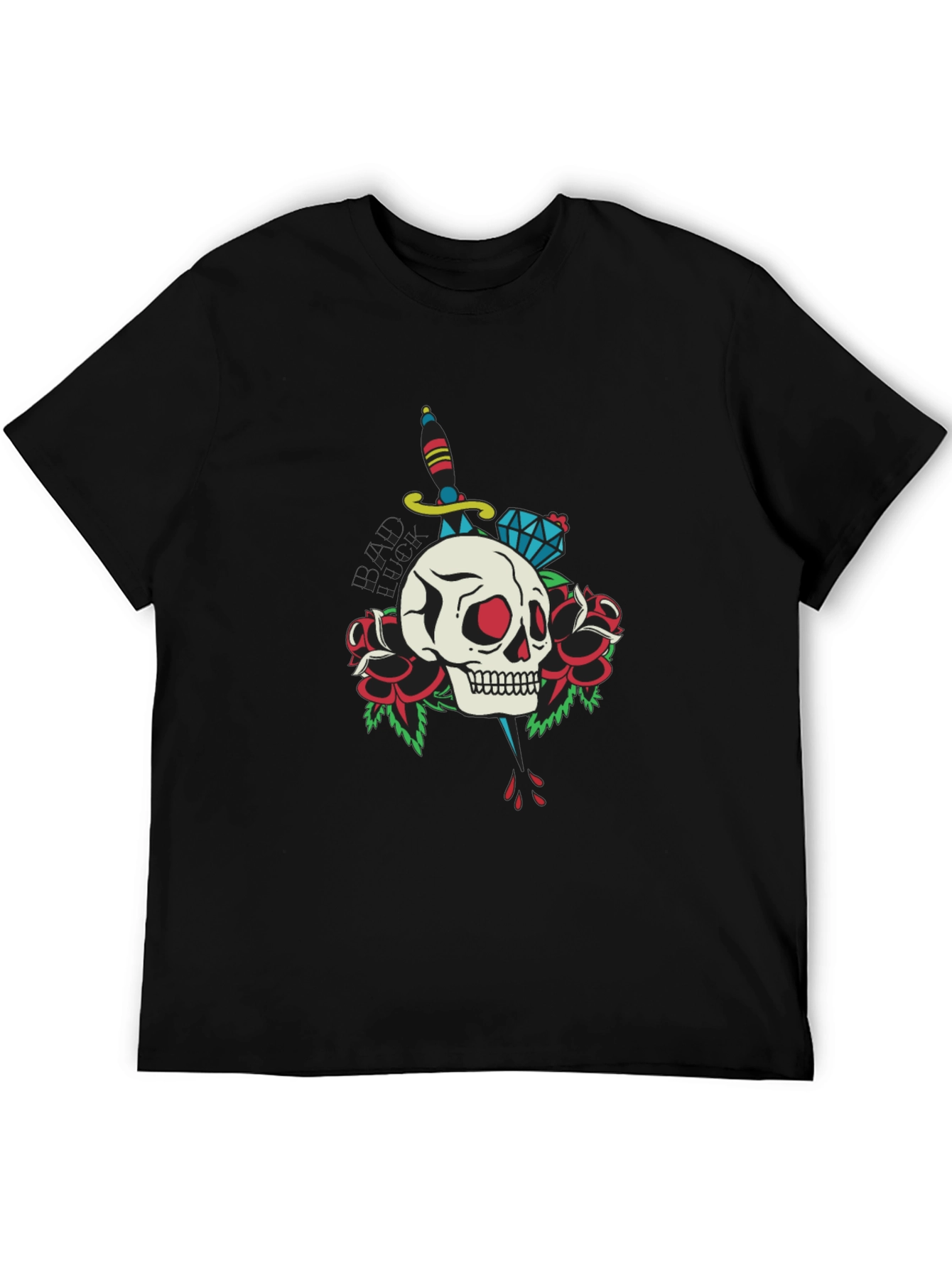 Skull Dagger & Rose Graphic Tee