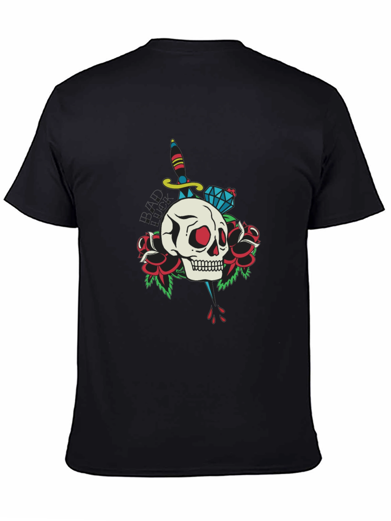 Skull Dagger & Rose Graphic Tee