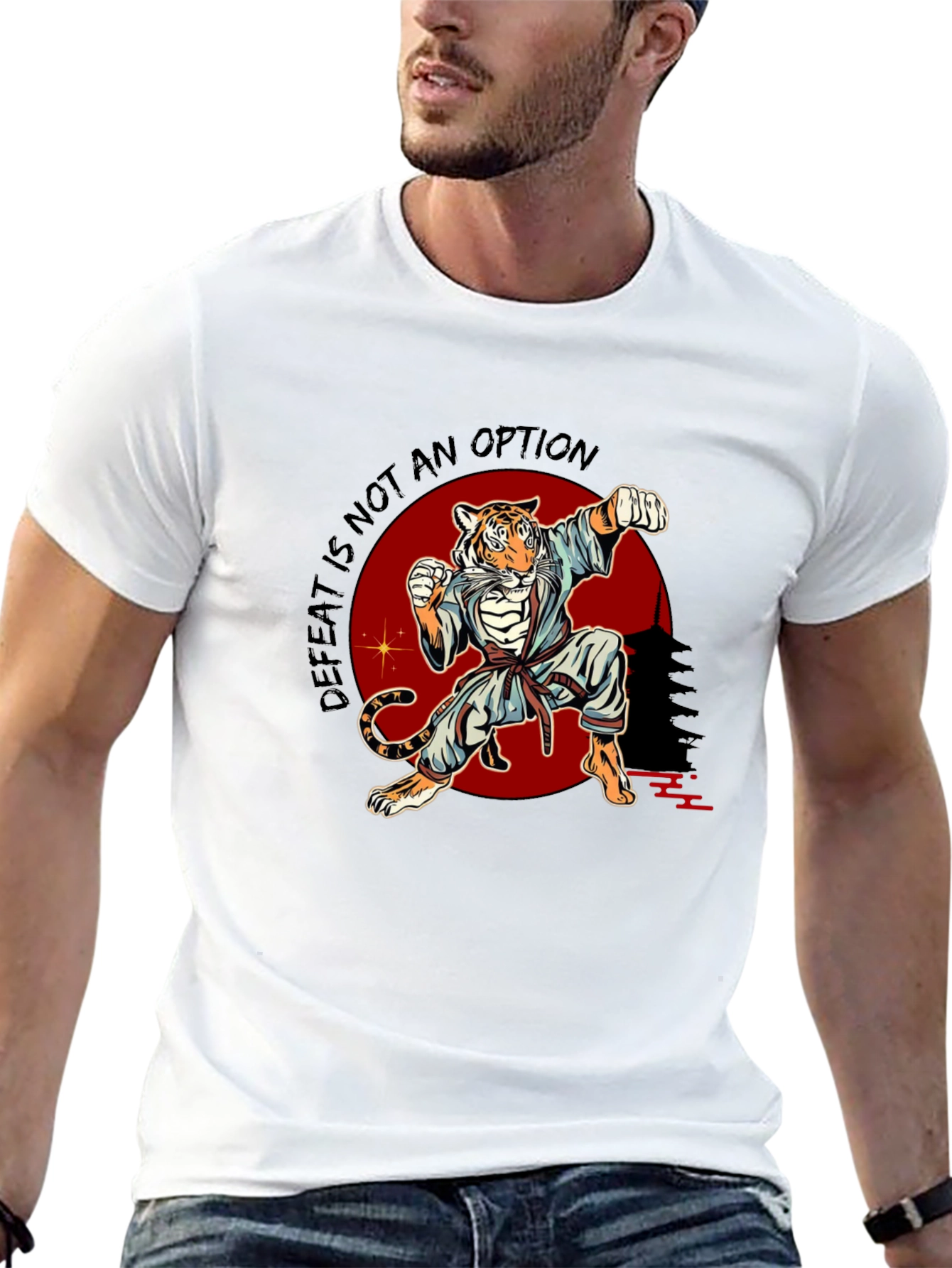 Tiger Karate Graphic Black T-Shirt