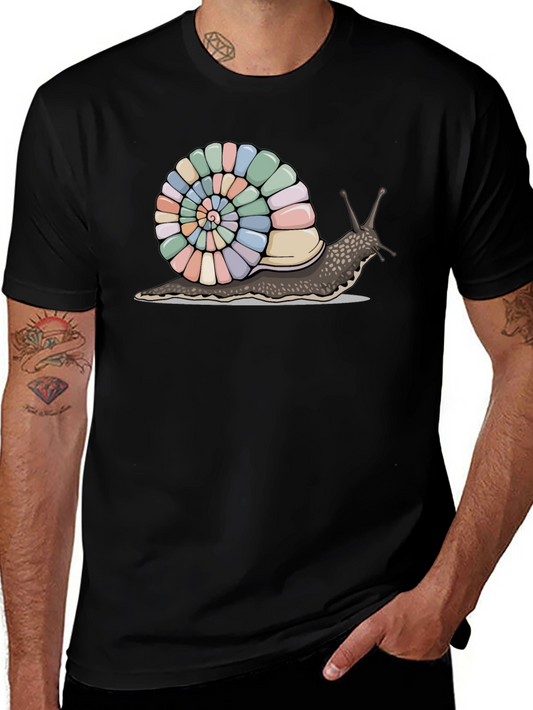 Snail Graphic Tee - Unique Colorful Shell Design
