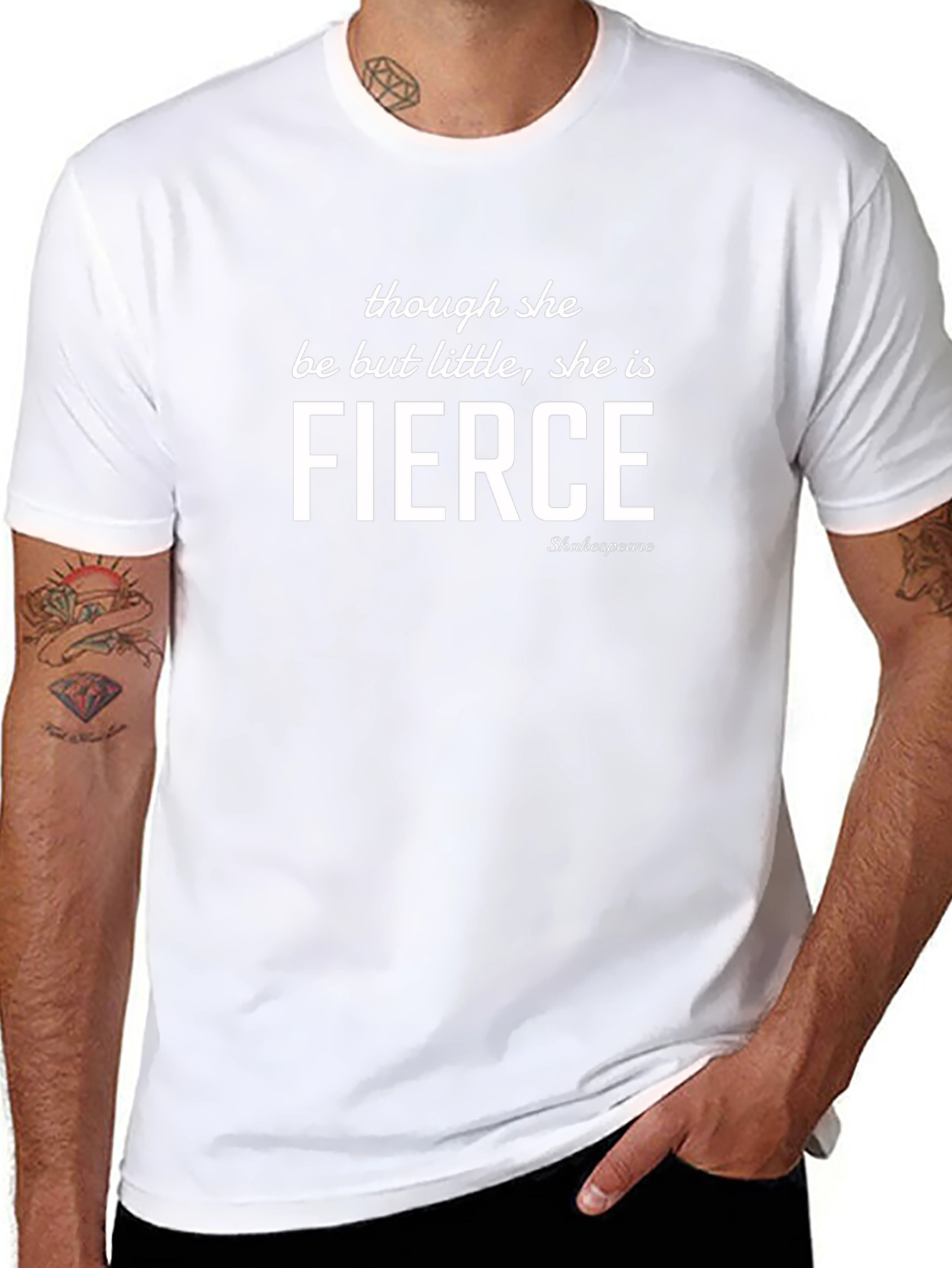 Fierce Shakespeare Quote Black T-Shirt