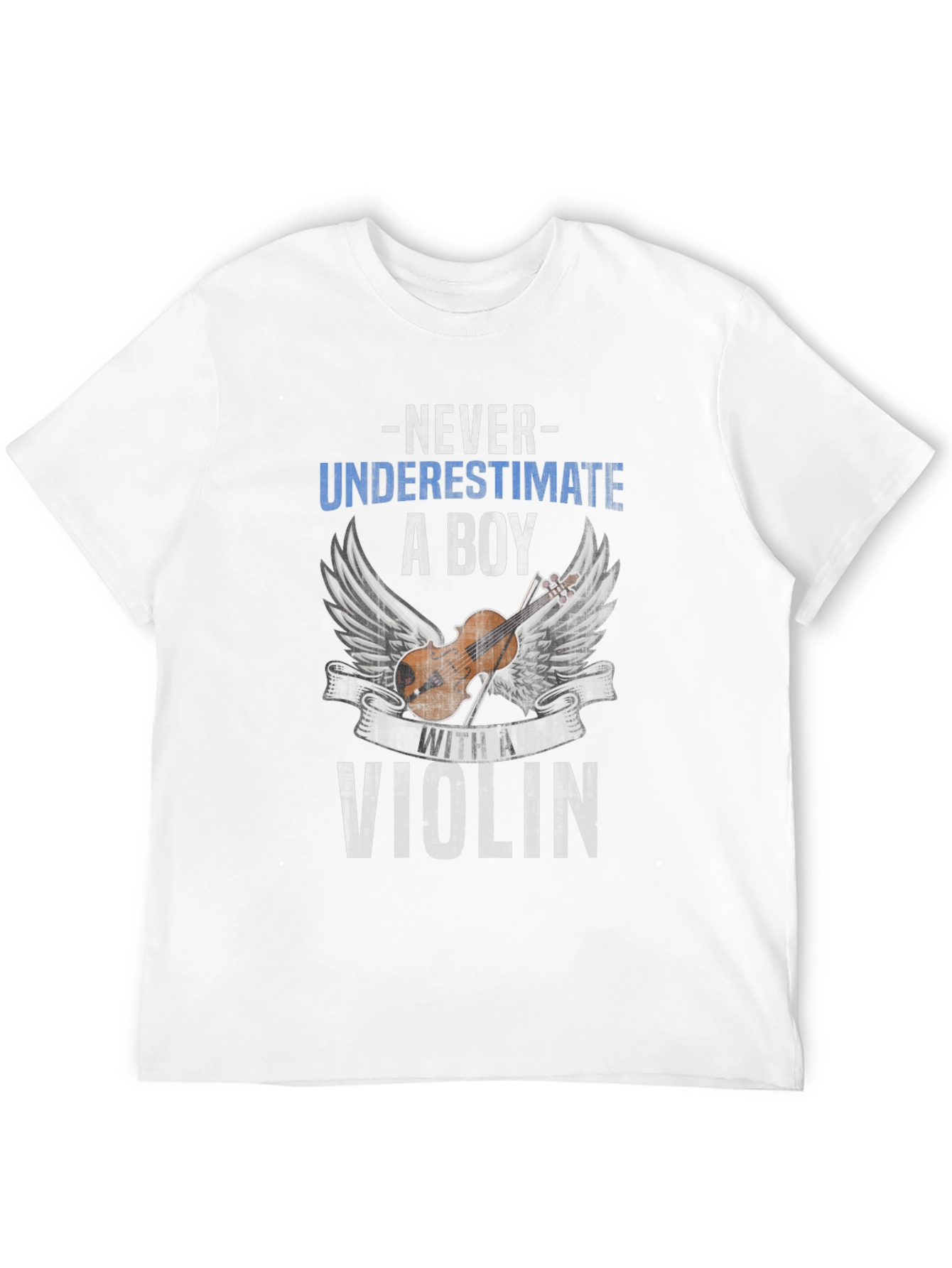 Boy with Violin Graphic T-Shirt Musician Tee