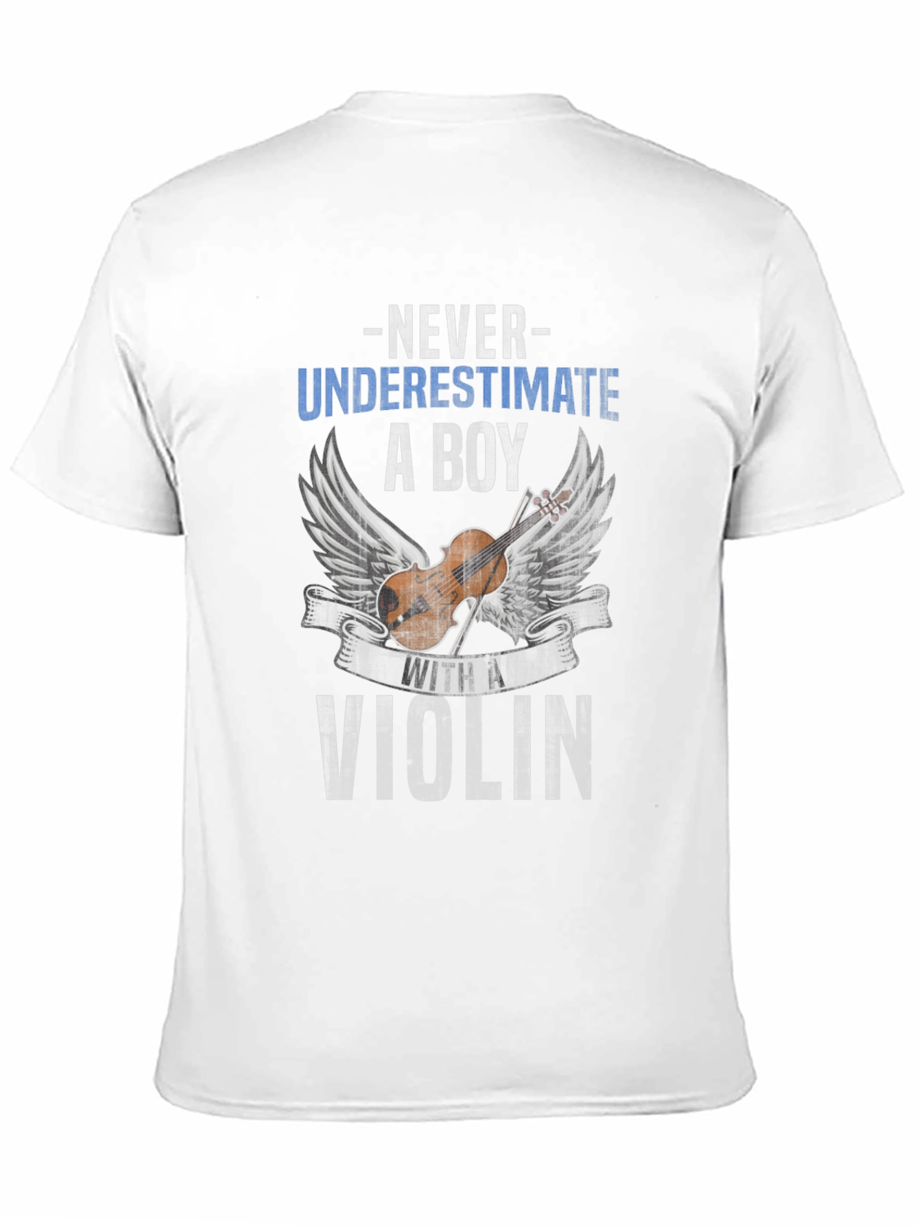 Boy with Violin Graphic T-Shirt Musician Tee