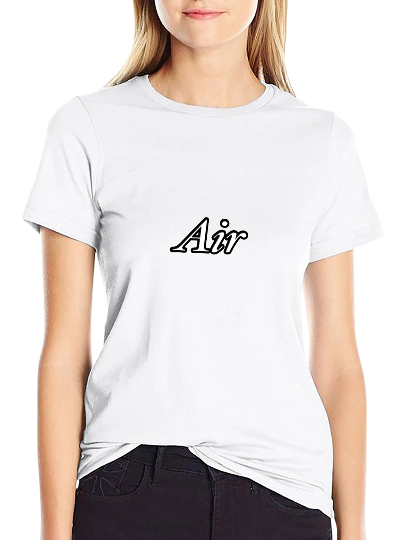 Classic Black Air Graphic Tee - Stylish Comfort