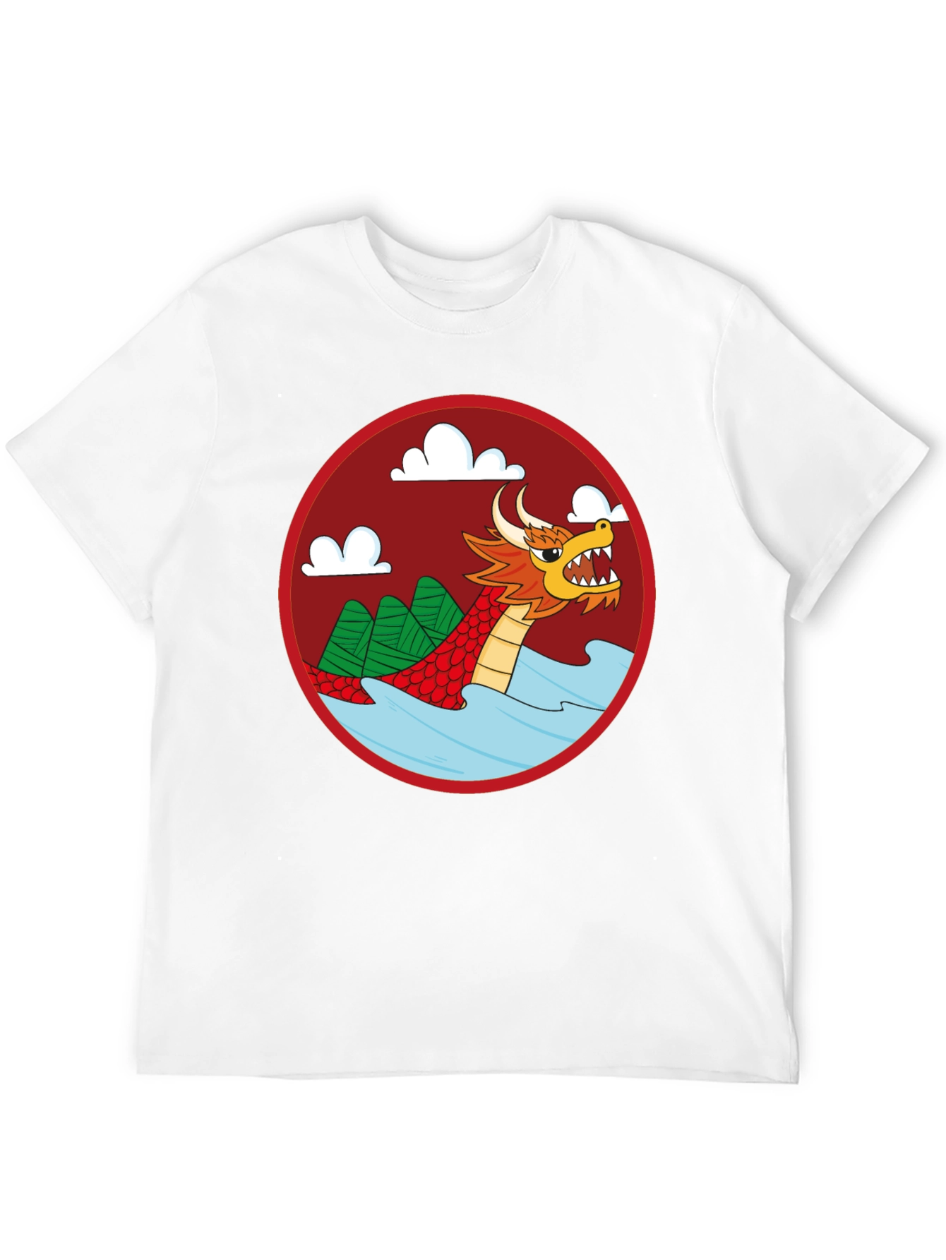 Dragon Graphic Tee - Black Crew Neck Cotton T-Shirt