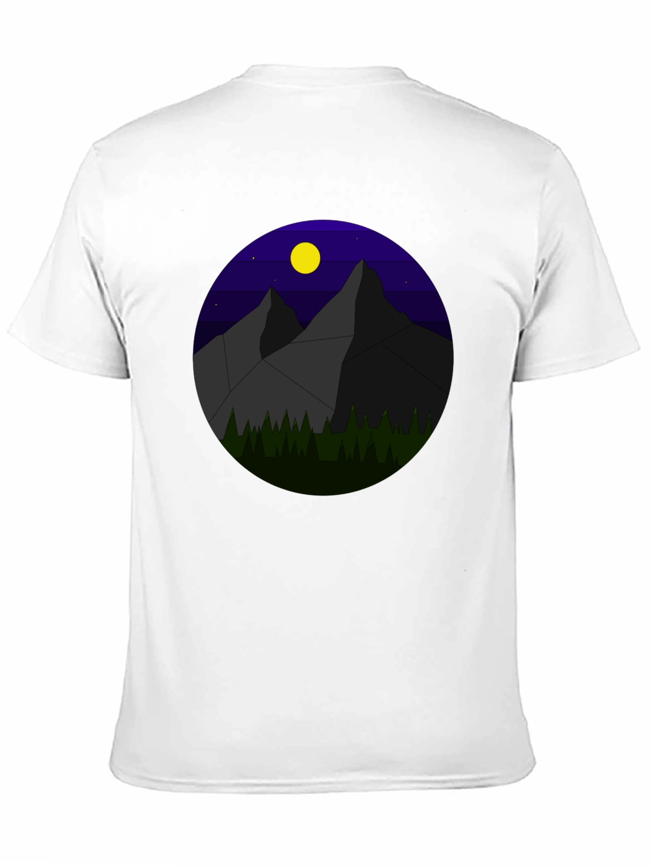 Geometric Mountain Nightscape T-Shirt
