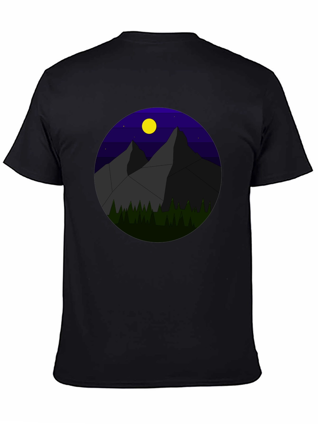 Geometric Mountain Nightscape T-Shirt