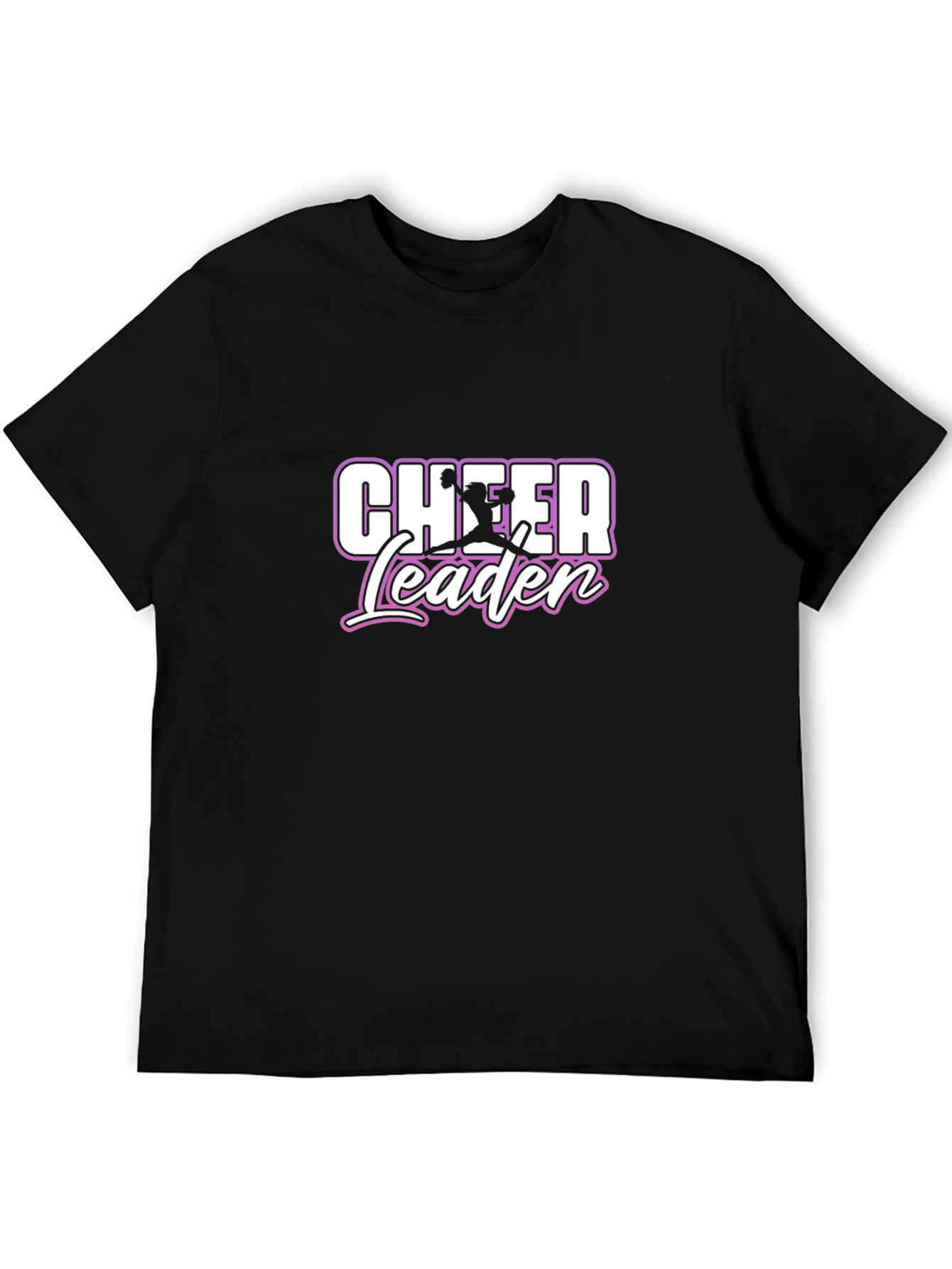Cheerleader Graphic Tee - Black