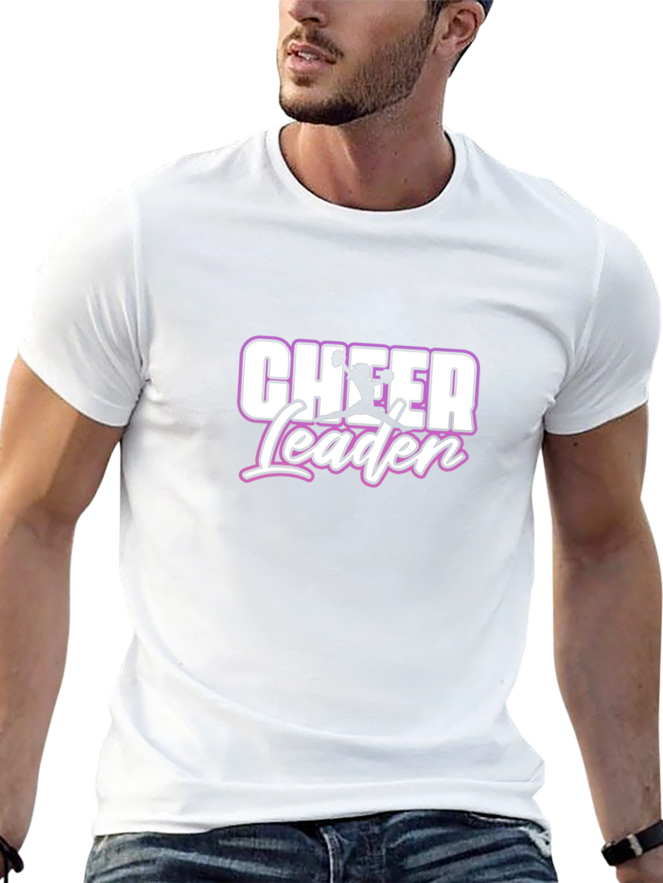Cheerleader Graphic Tee - Black