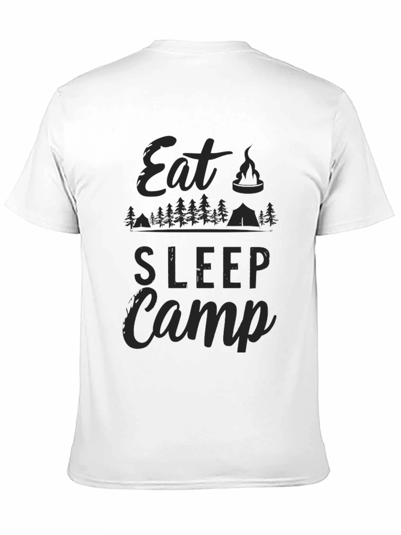 Eat Sleep Camp Graphic Tee - Black Camping T-Shirt