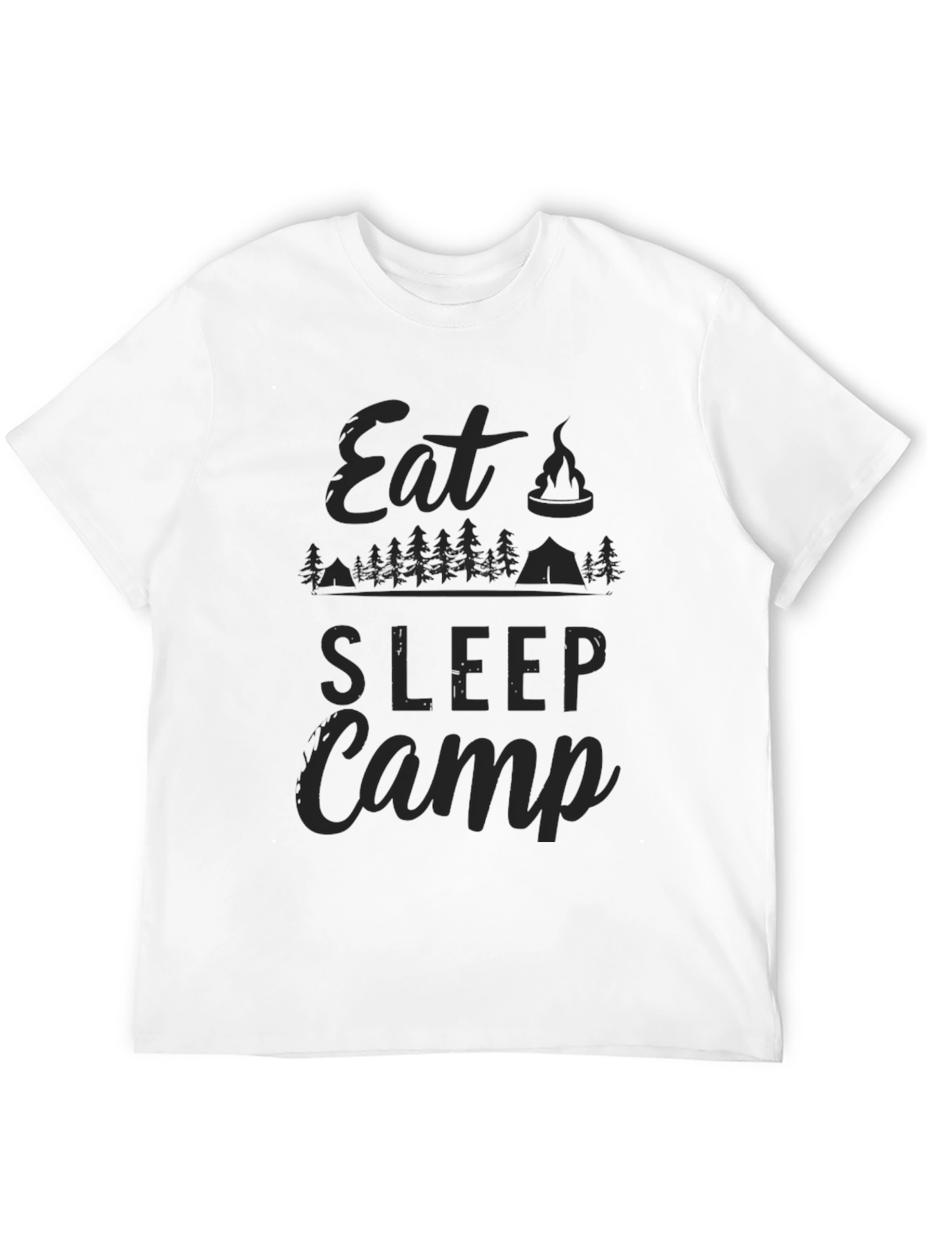 Eat Sleep Camp Graphic Tee - Black Camping T-Shirt