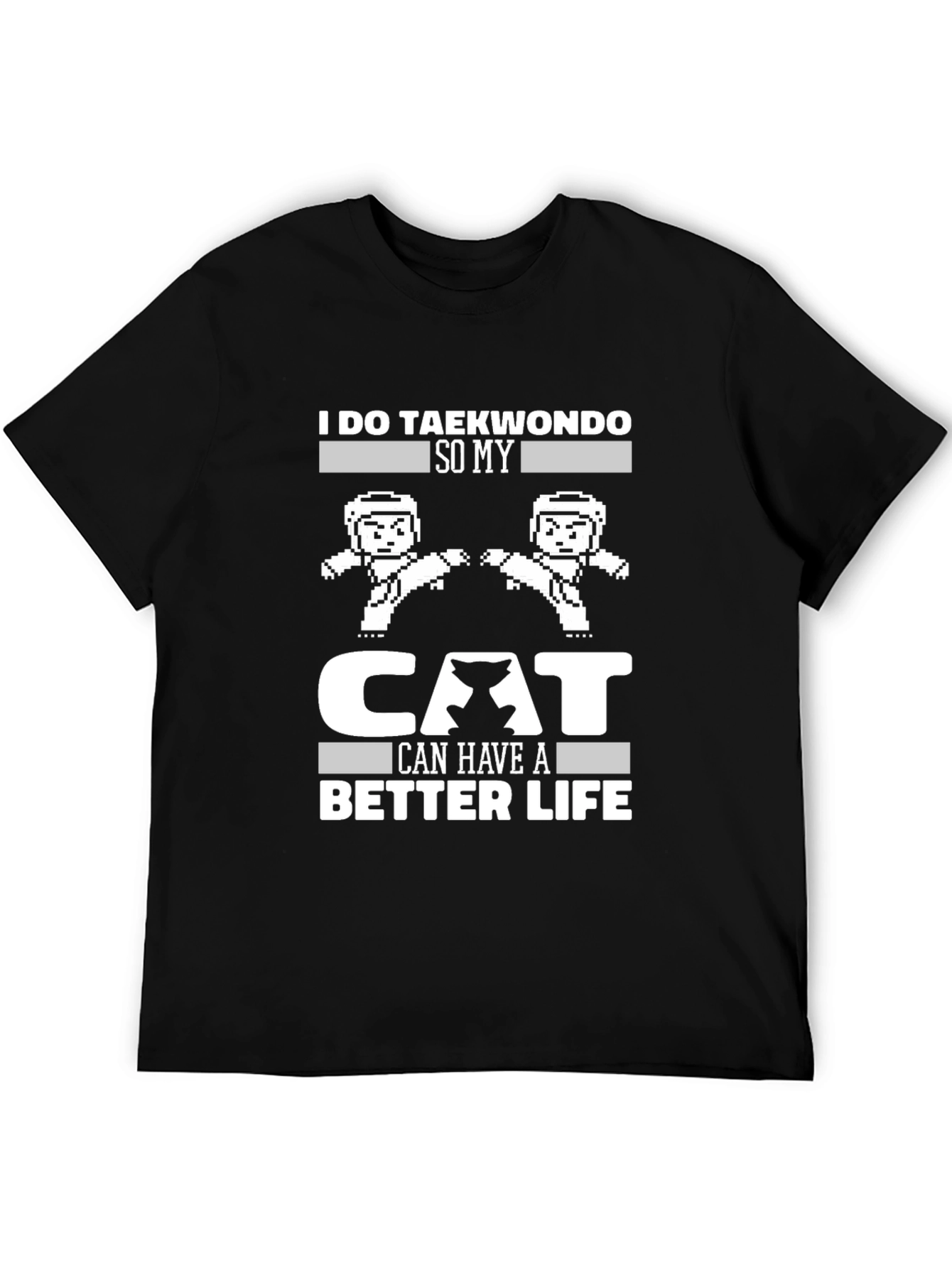 Taekwondo Cat Life T-Shirt Funny Martial Arts Tee