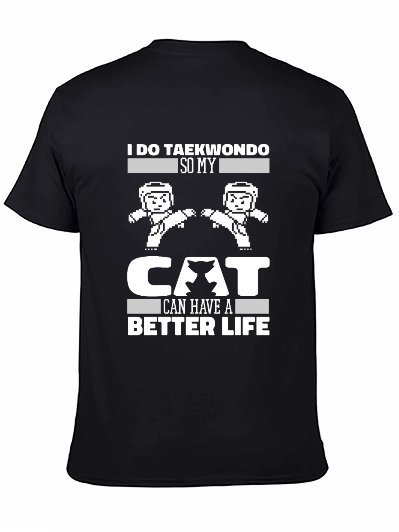 Taekwondo Cat Life T-Shirt Funny Martial Arts Tee