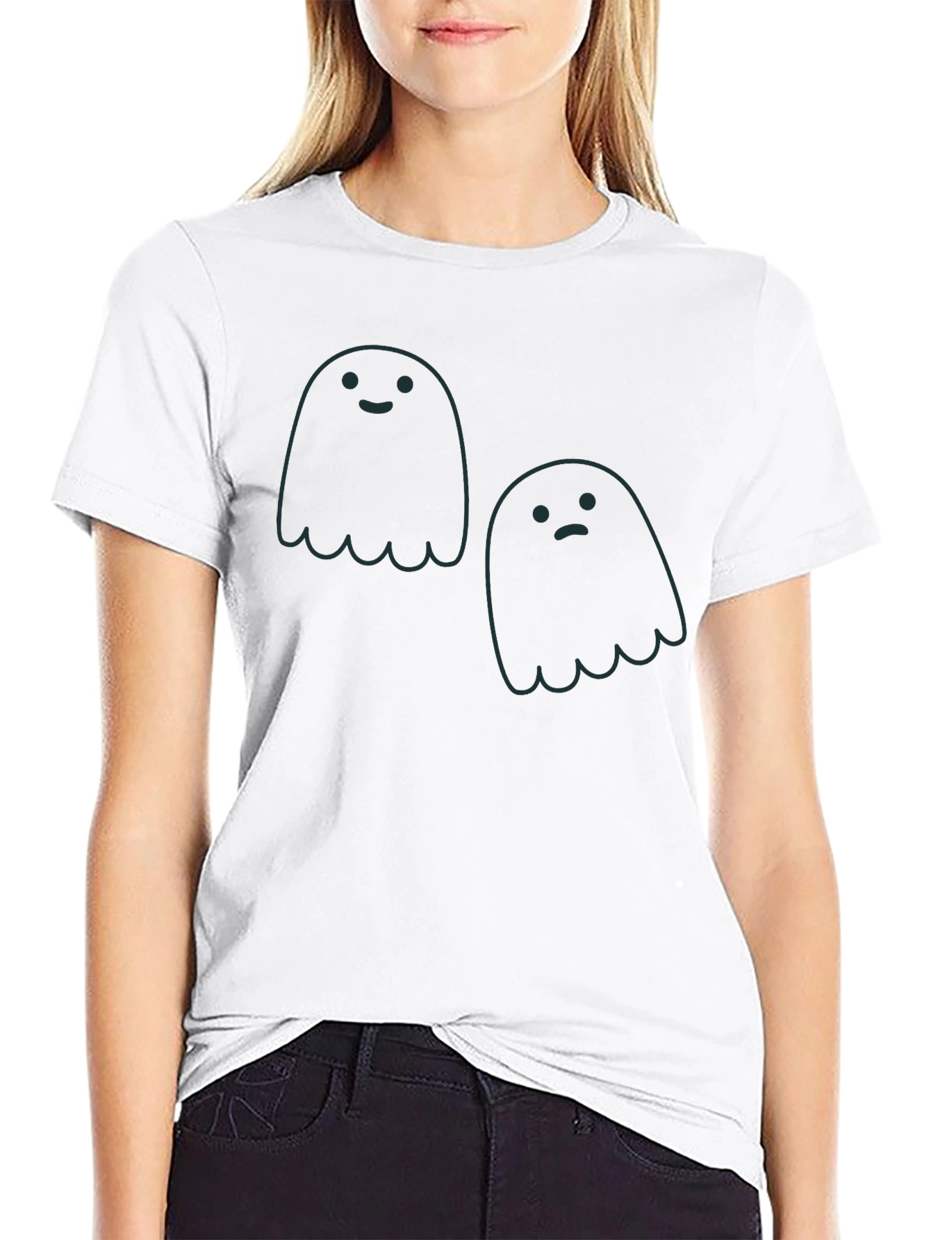 Ghost Duo Graphic Tee - Spooky Season Style