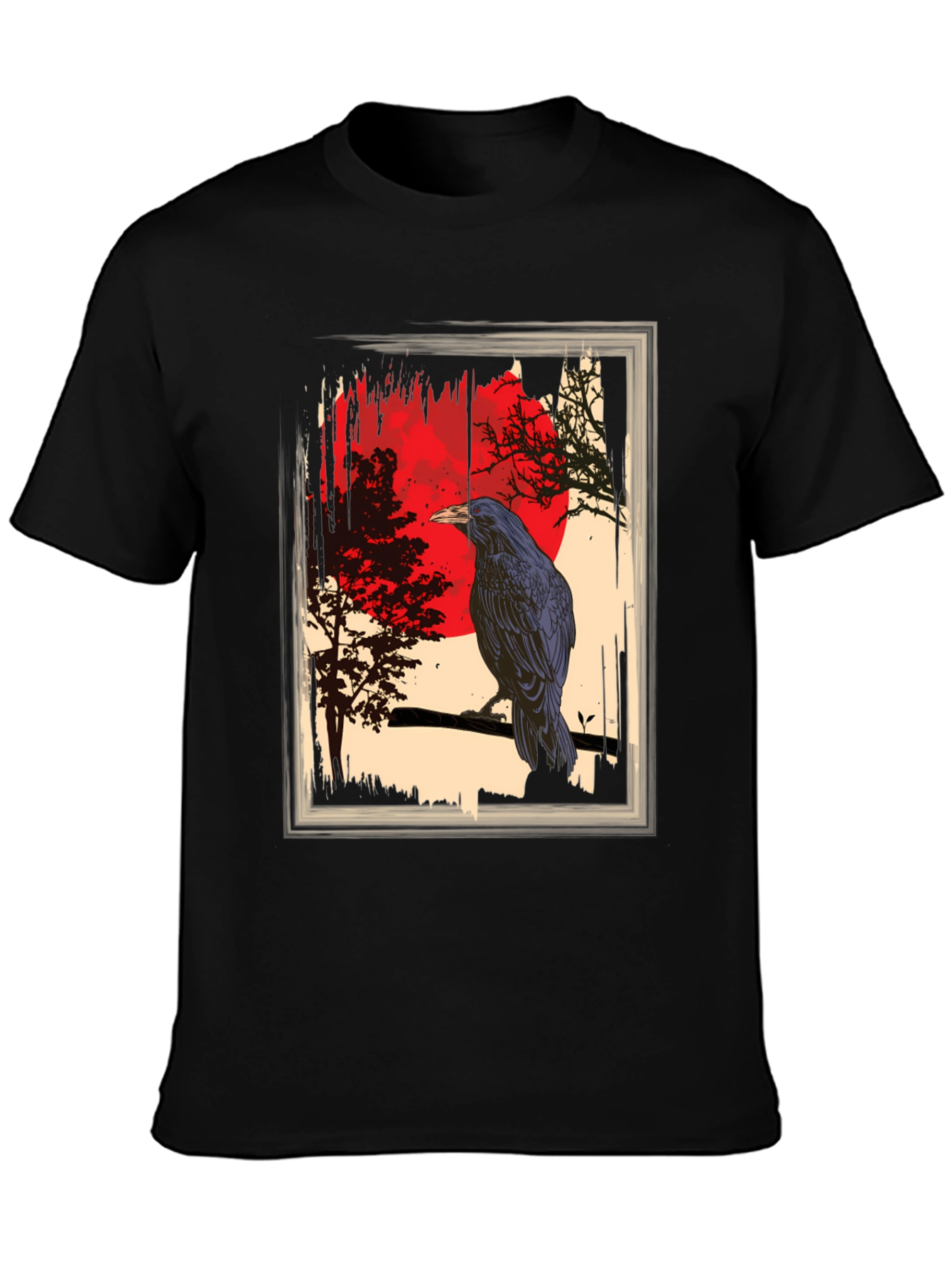 Raven Moon Graphic Tee - Dark Avian Style
