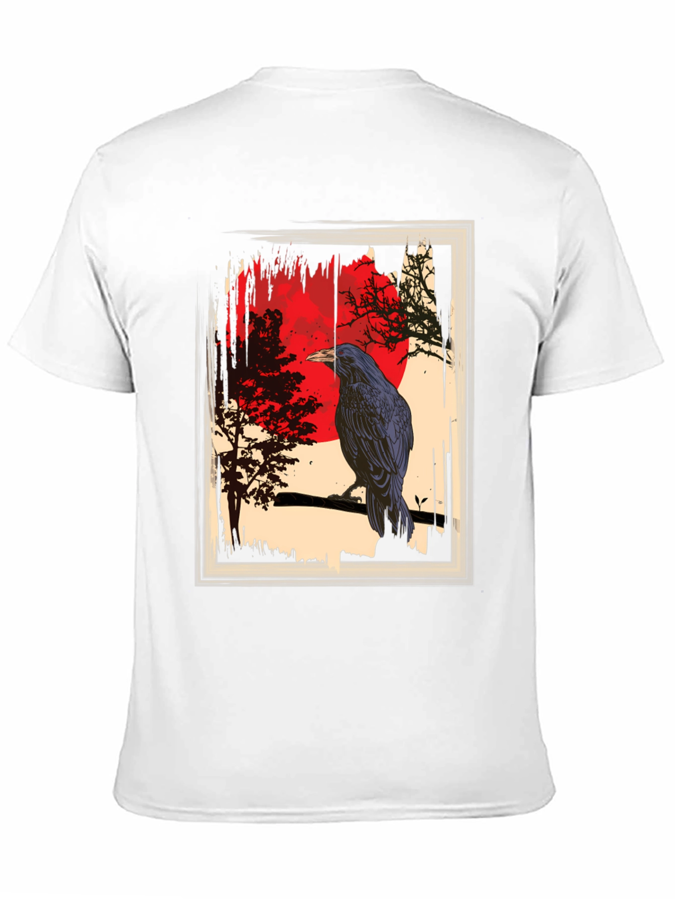 Raven Moon Graphic Tee - Dark Avian Style