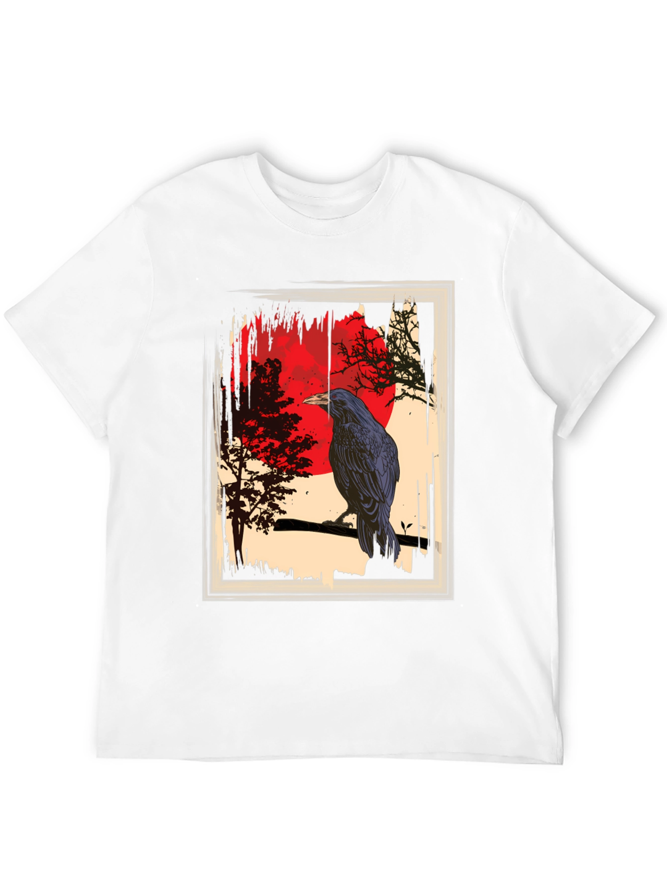 Raven Moon Graphic Tee - Dark Avian Style