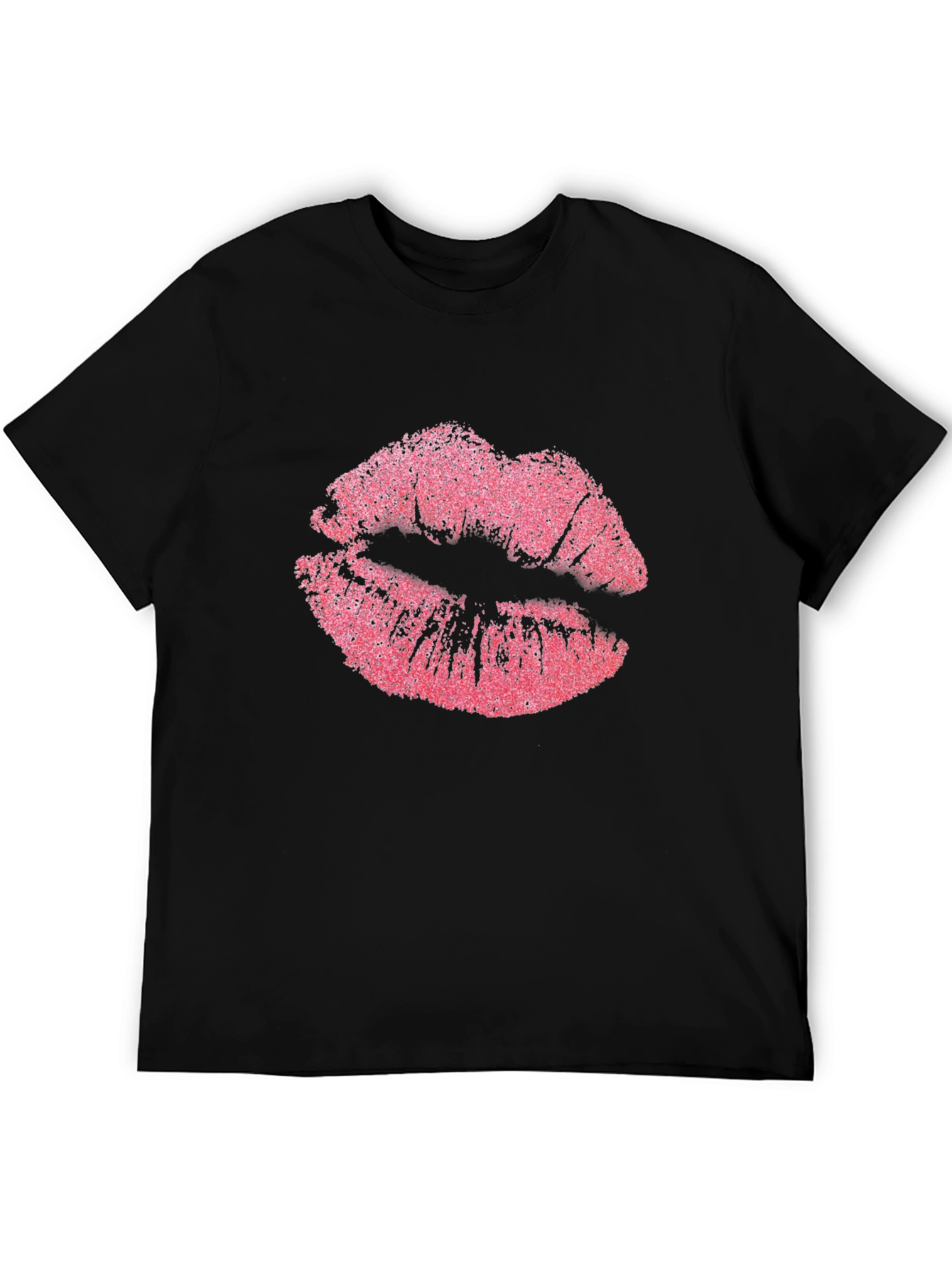 Kiss Print Black T-Shirt