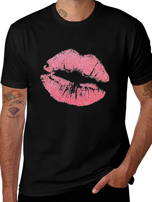 Kiss Print Black T-Shirt