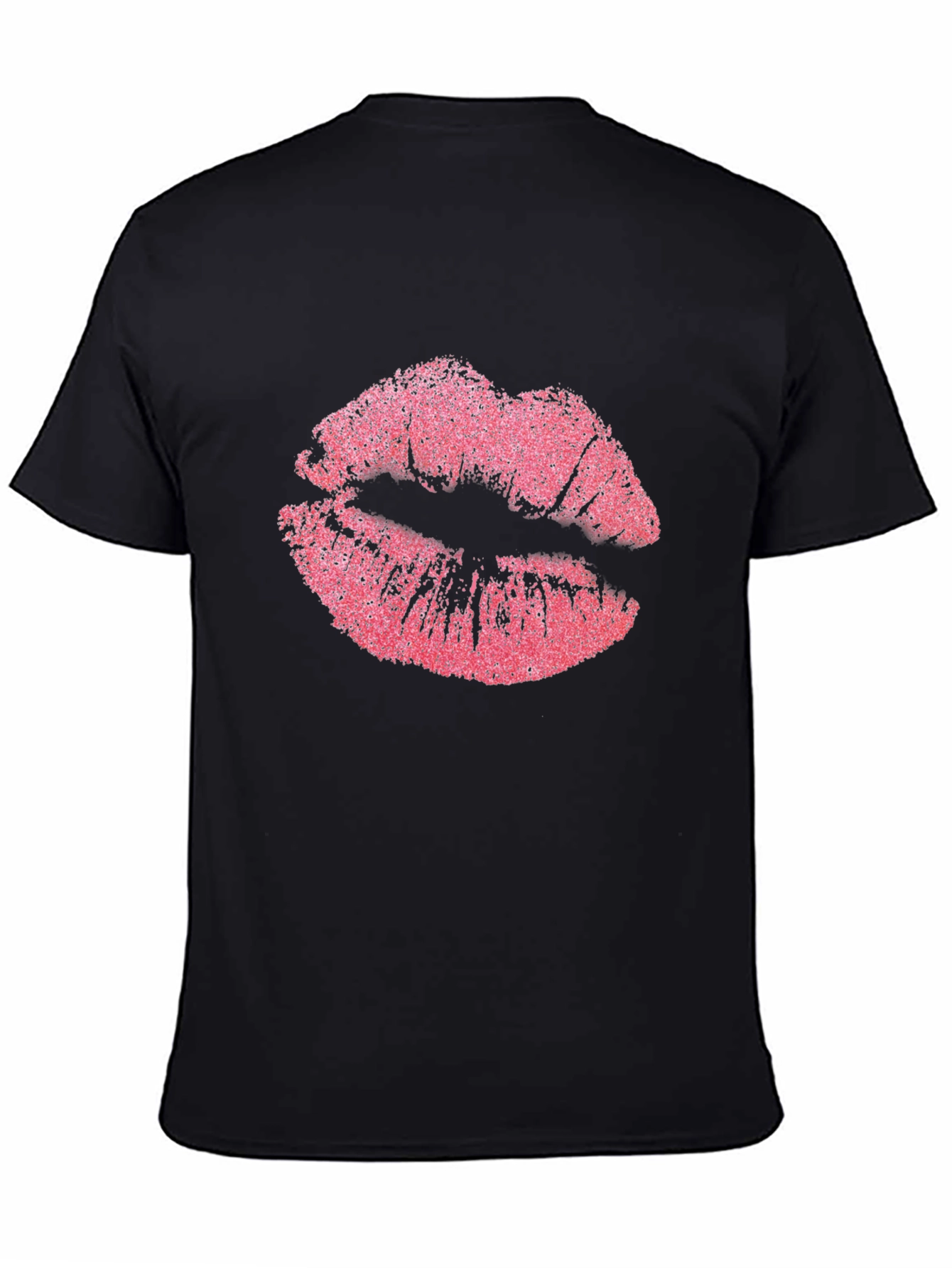 Kiss Print Black T-Shirt