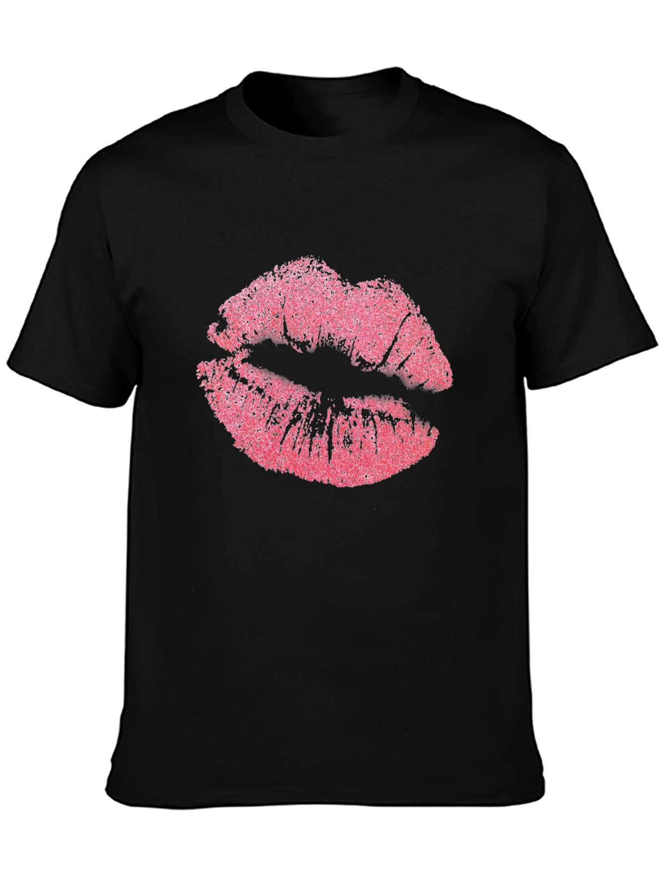 Kiss Print Black T-Shirt