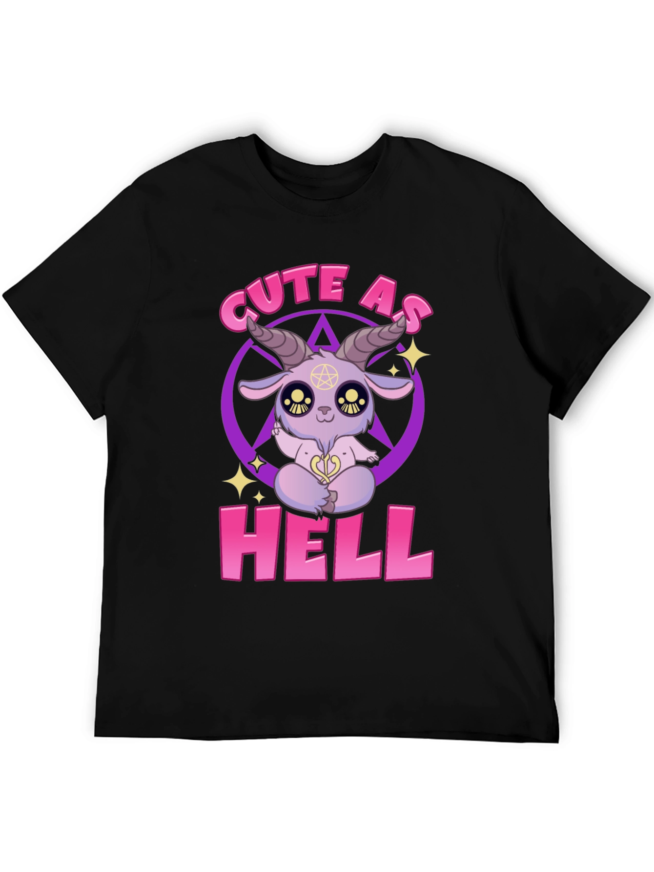 Cute As Hell T-Shirt - Baphomet Cartoon Design