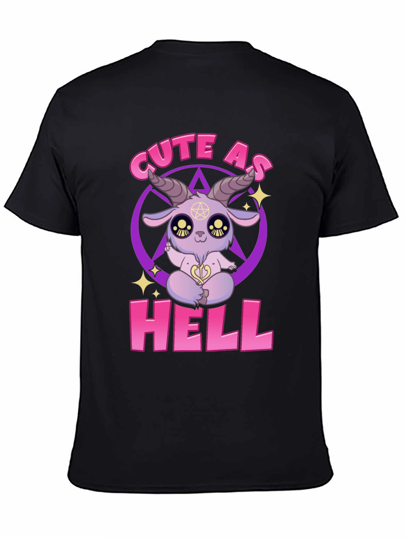 Cute As Hell T-Shirt - Baphomet Cartoon Design
