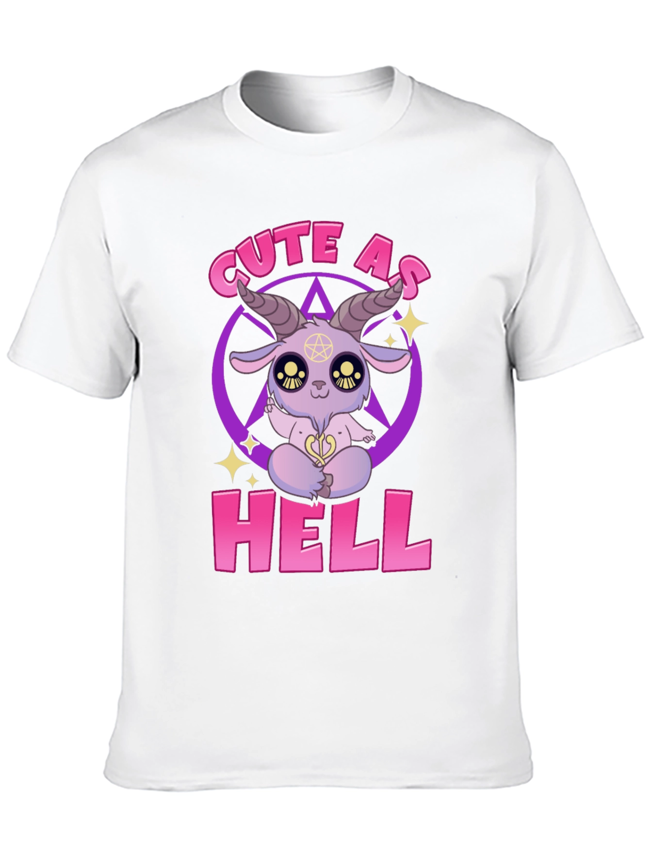 Cute As Hell T-Shirt - Baphomet Cartoon Design