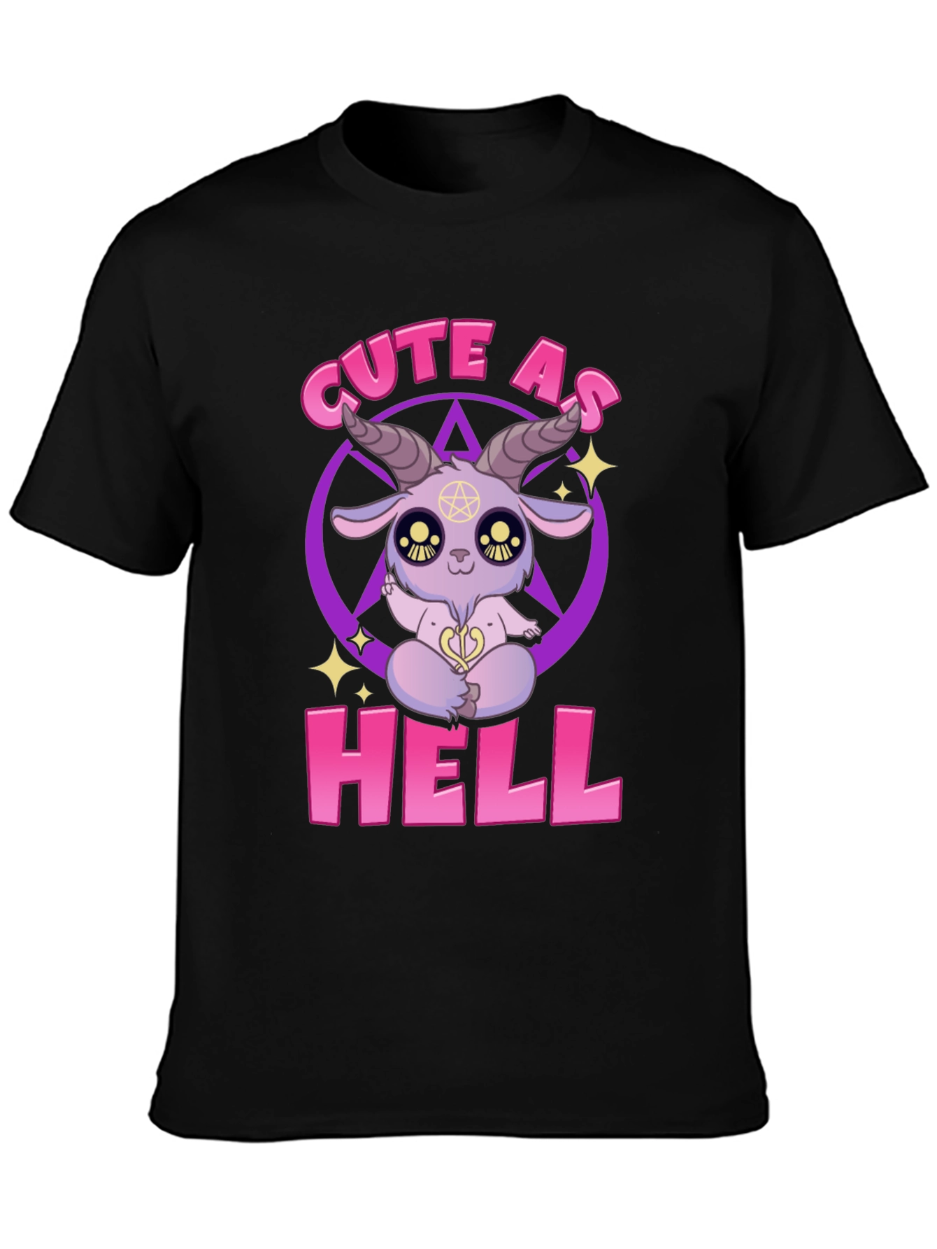 Cute As Hell T-Shirt - Baphomet Cartoon Design
