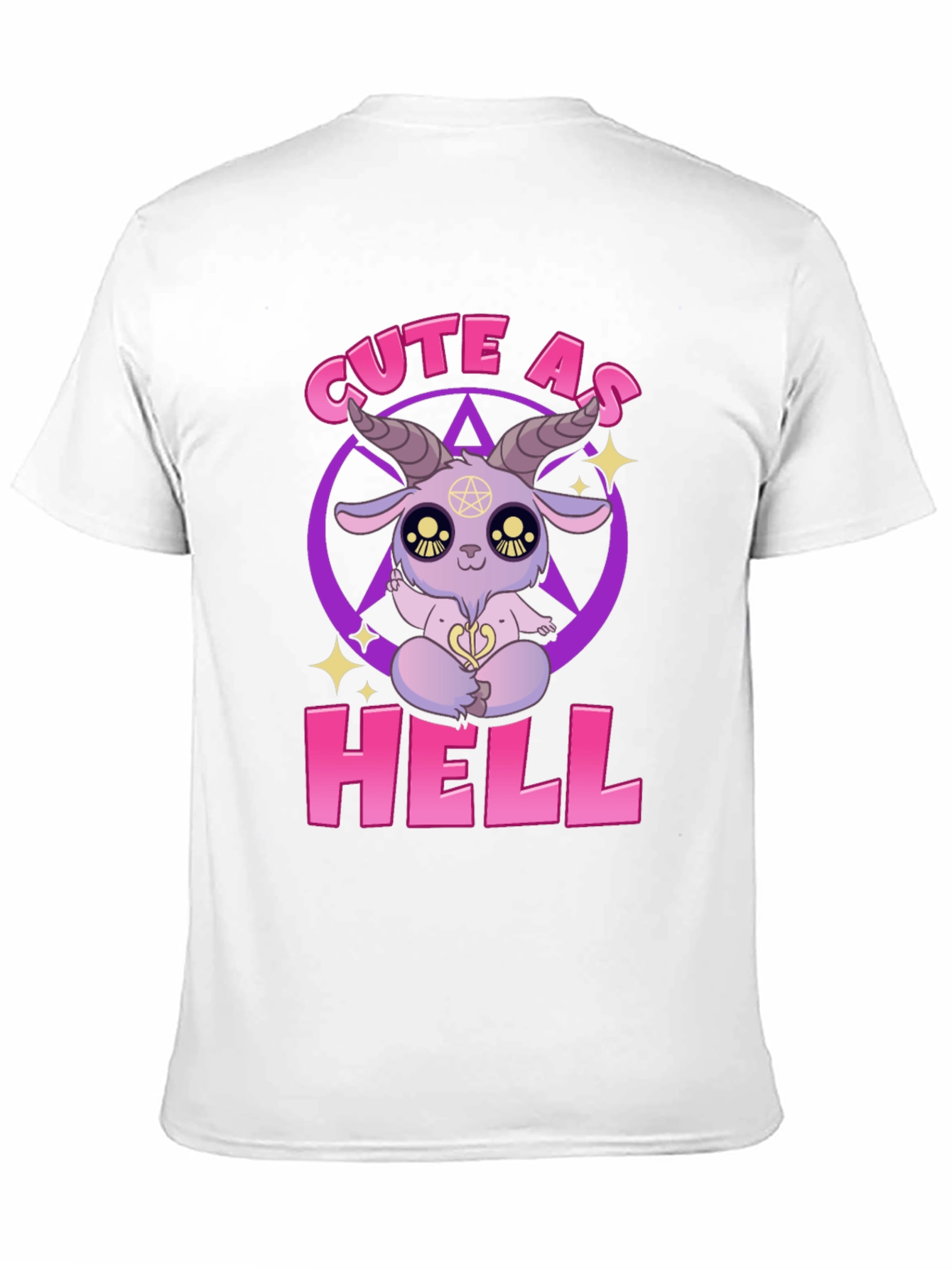 Cute As Hell T-Shirt - Baphomet Cartoon Design
