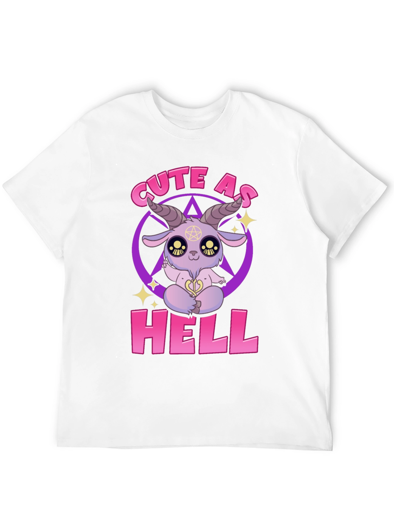 Cute As Hell T-Shirt - Baphomet Cartoon Design
