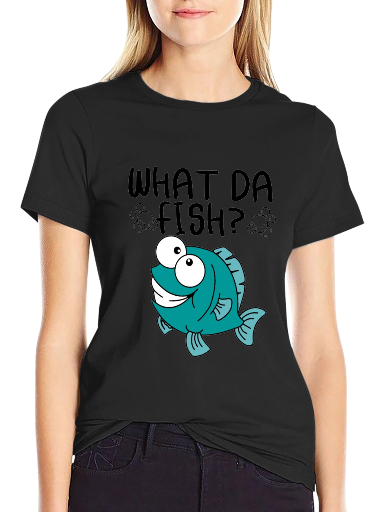 What Da Fish T-Shirt - Cartoon Fish Graphic Tee
