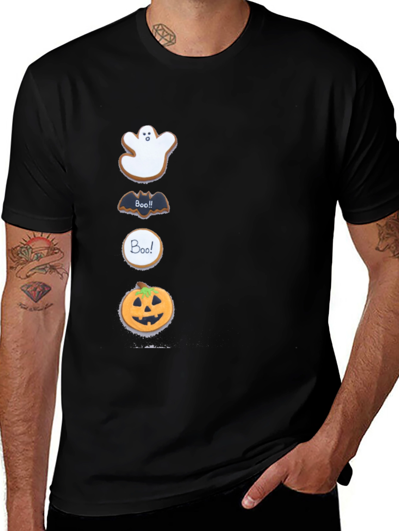 Halloween Cookies Mens Graphic T-Shirt