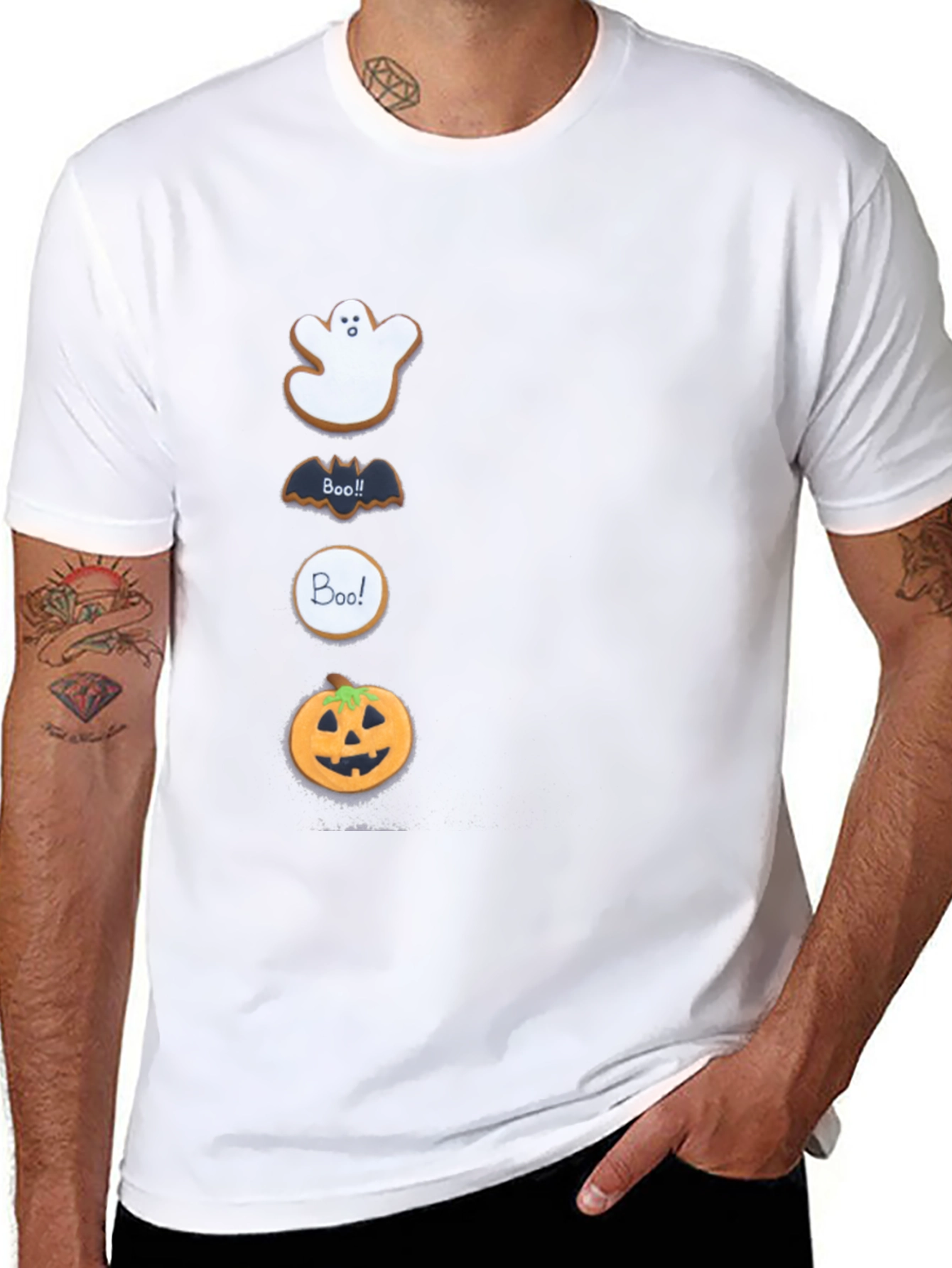 Halloween Cookies Mens Graphic T-Shirt