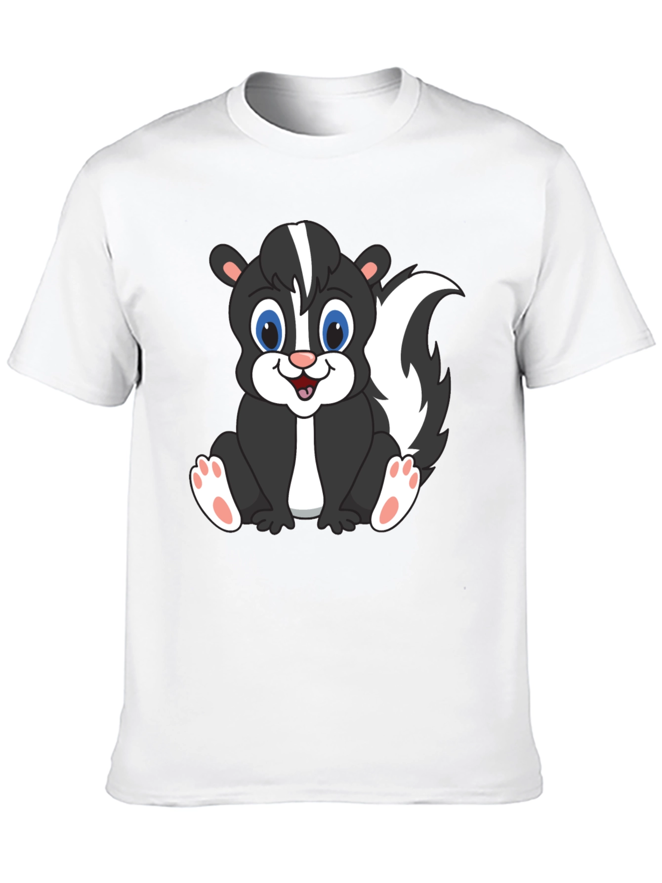 Cute Skunk Graphic T-Shirt - Black Unisex Tee